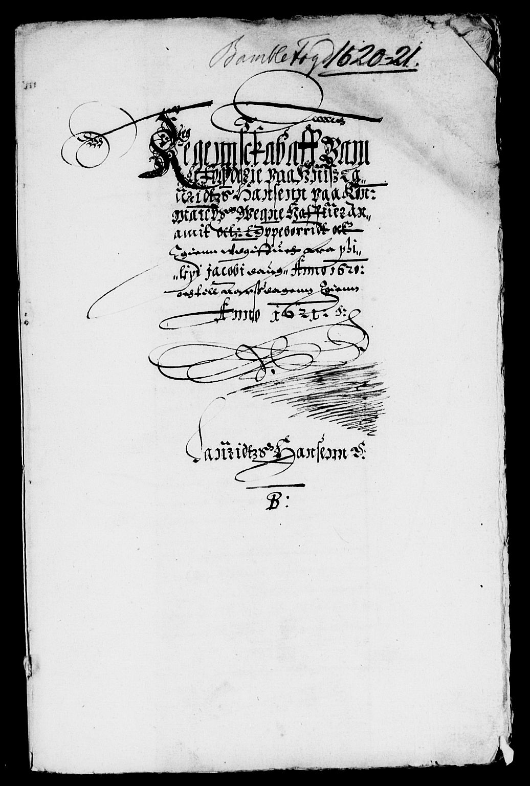 Rentekammeret inntil 1814, Reviderte regnskaper, Lensregnskaper, RA/EA-5023/R/Rb/Rbp/L0006: Bratsberg len, 1619-1621