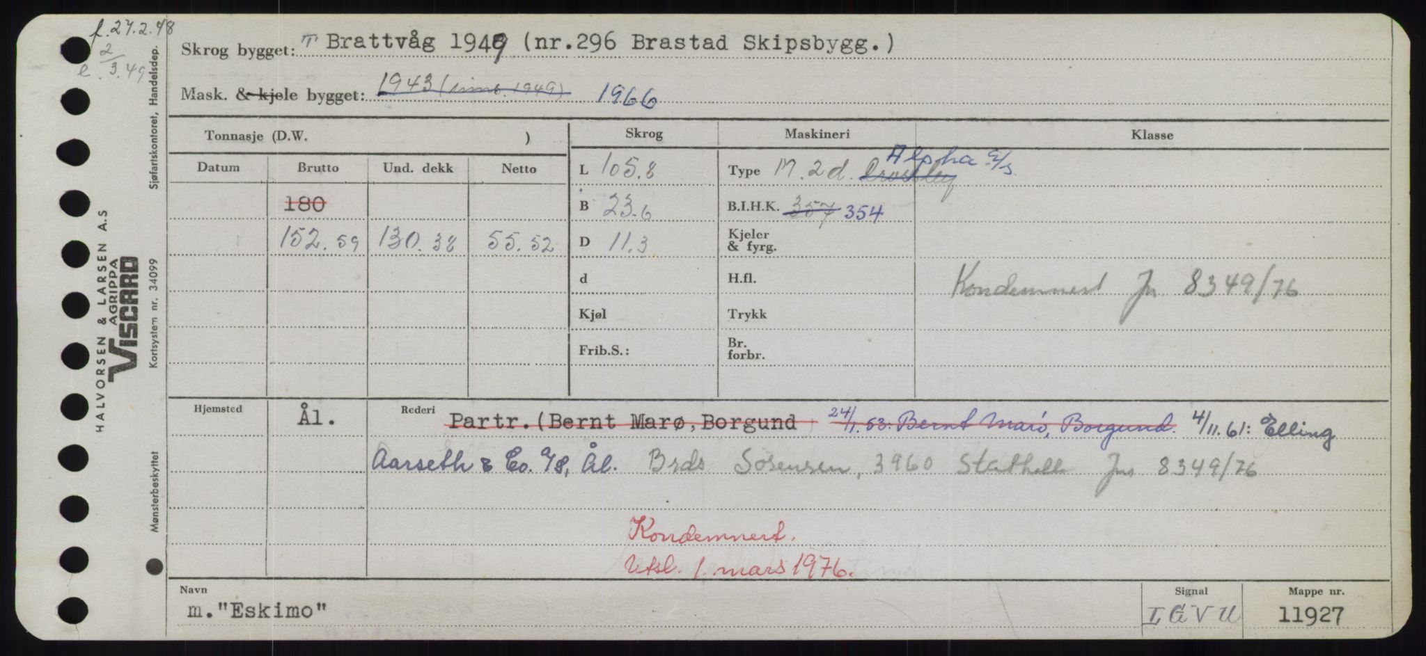 Sjøfartsdirektoratet med forløpere, Skipsmålingen, RA/S-1627/H/Hd/L0009: Fartøy, E, s. 523