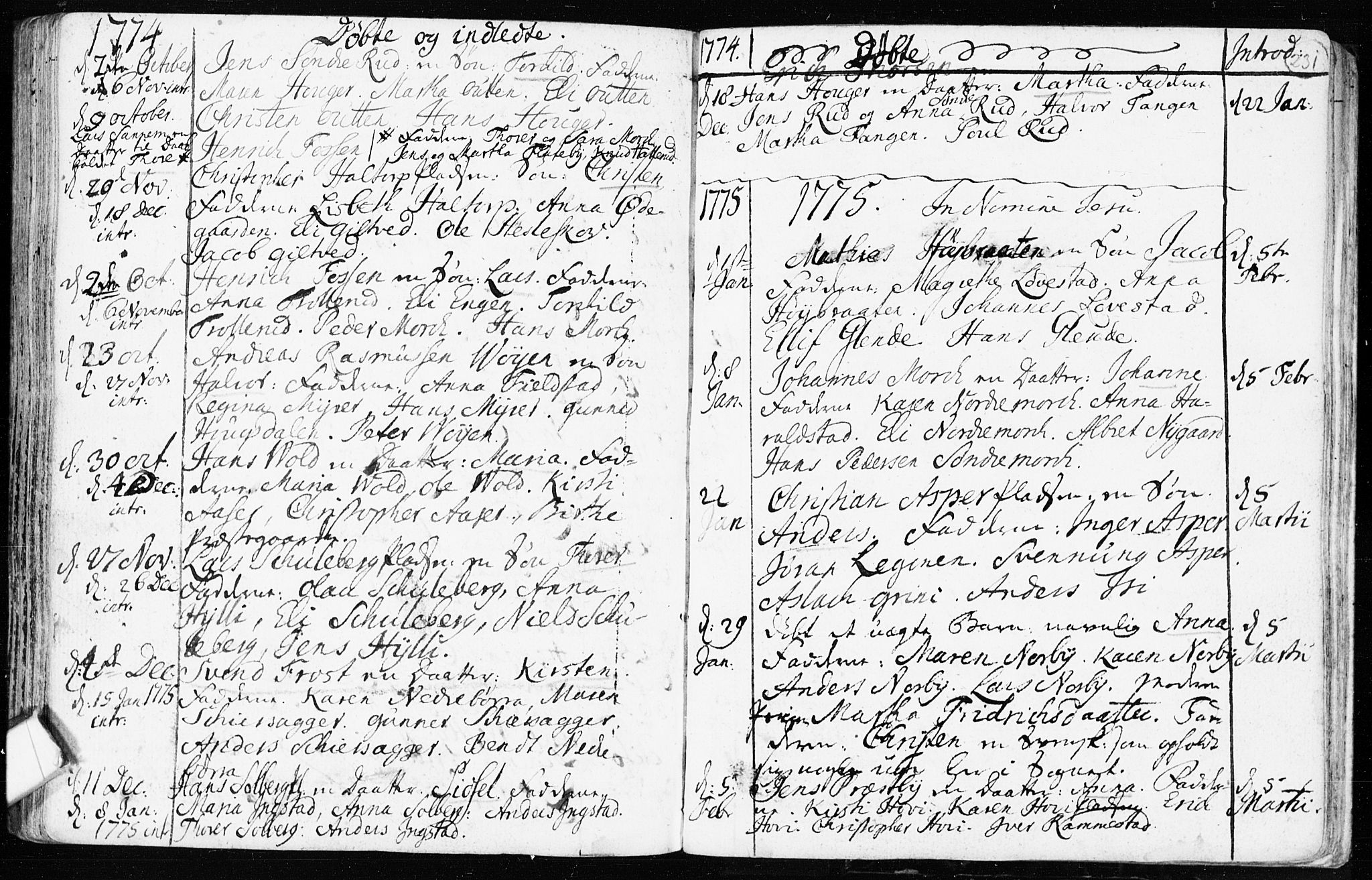 Spydeberg prestekontor Kirkebøker, AV/SAO-A-10924/F/Fa/L0002: Ministerialbok nr. I 2, 1739-1780, s. 231