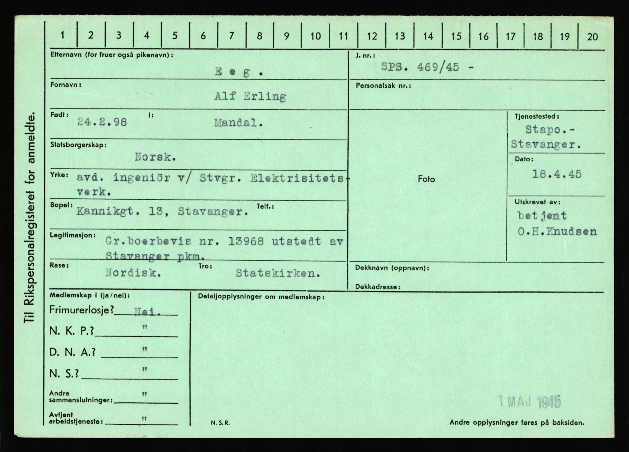 Statspolitiet - Hovedkontoret / Osloavdelingen, AV/RA-S-1329/C/Ca/L0004: Eid - funn av gjenstander	, 1943-1945, s. 325