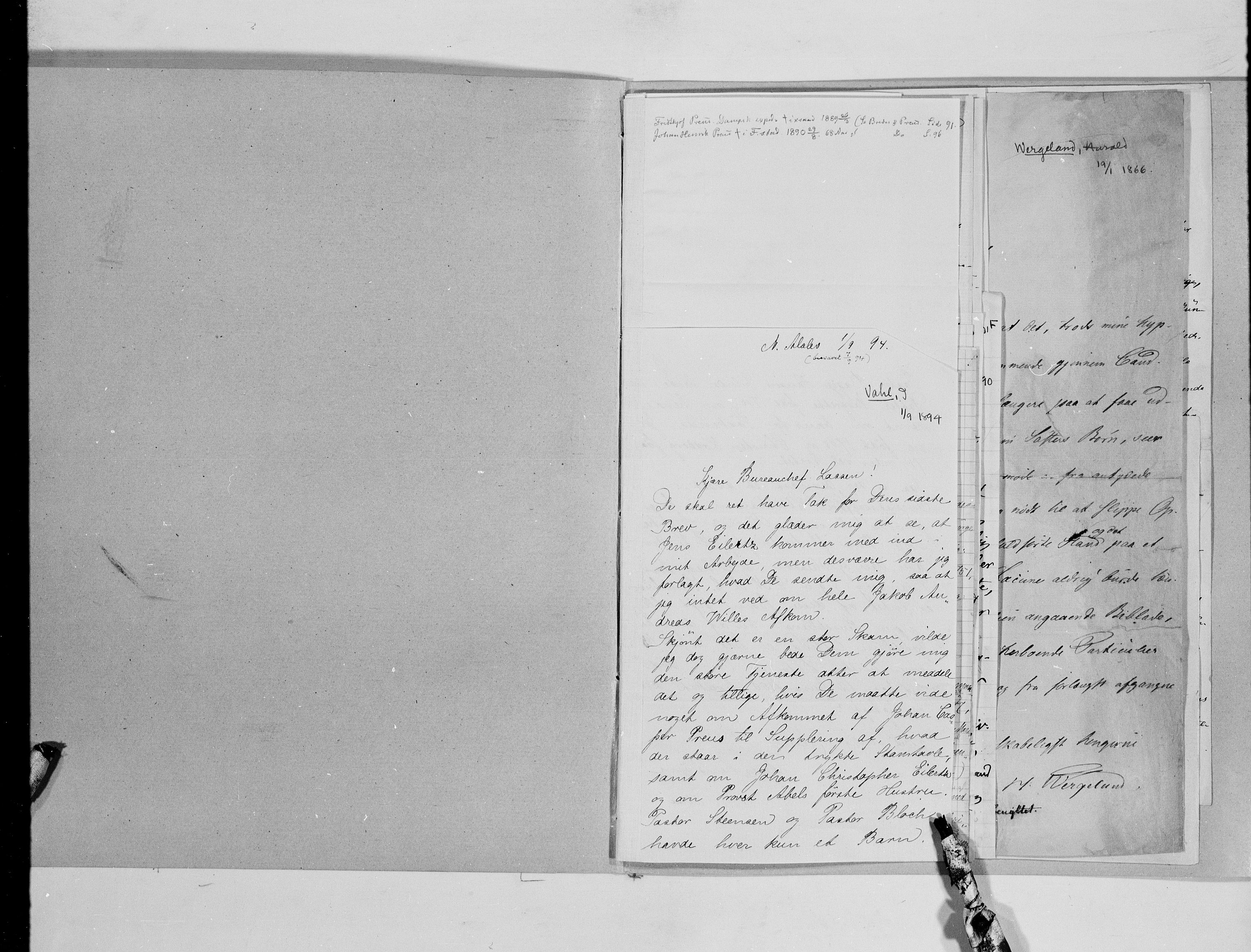 Lassens samlinger, AV/RA-PA-0051/G/L0101: Alfabetisk ordnede brev til Wilhelm Lassen: Thaarup - Østgaard, 1815-1907, s. 62
