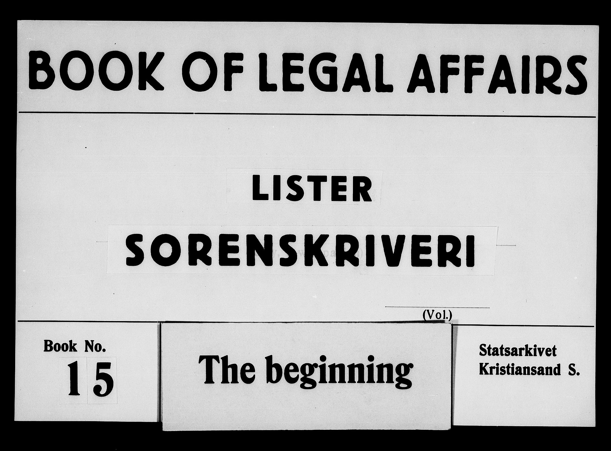 Lister sorenskriveri, SAK/1221-0003/F/Fa/L0015: Tingbok nr 15, 1687