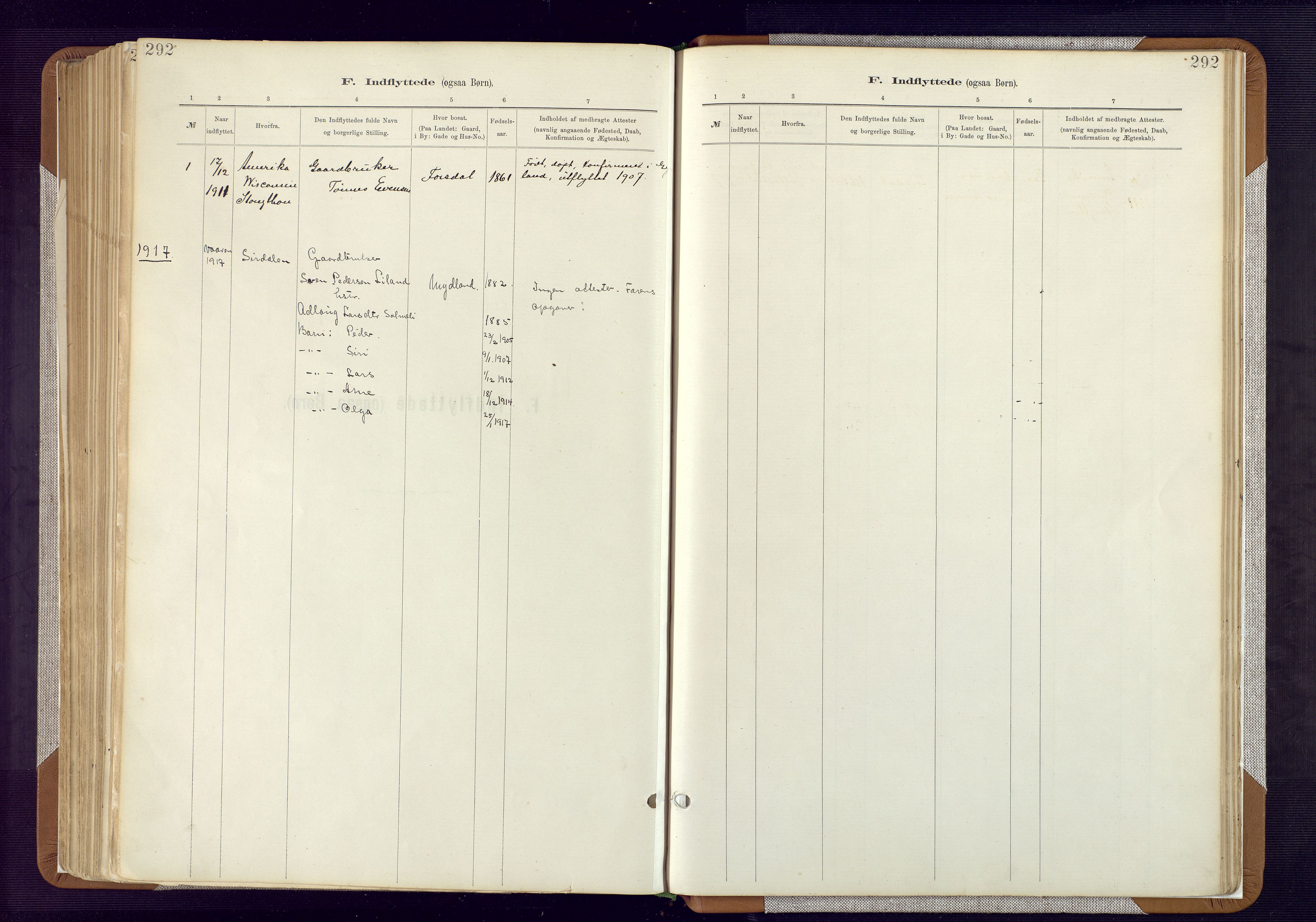 Bakke sokneprestkontor, SAK/1111-0002/F/Fa/Fab/L0003: Ministerialbok nr. A 3, 1884-1921, s. 292