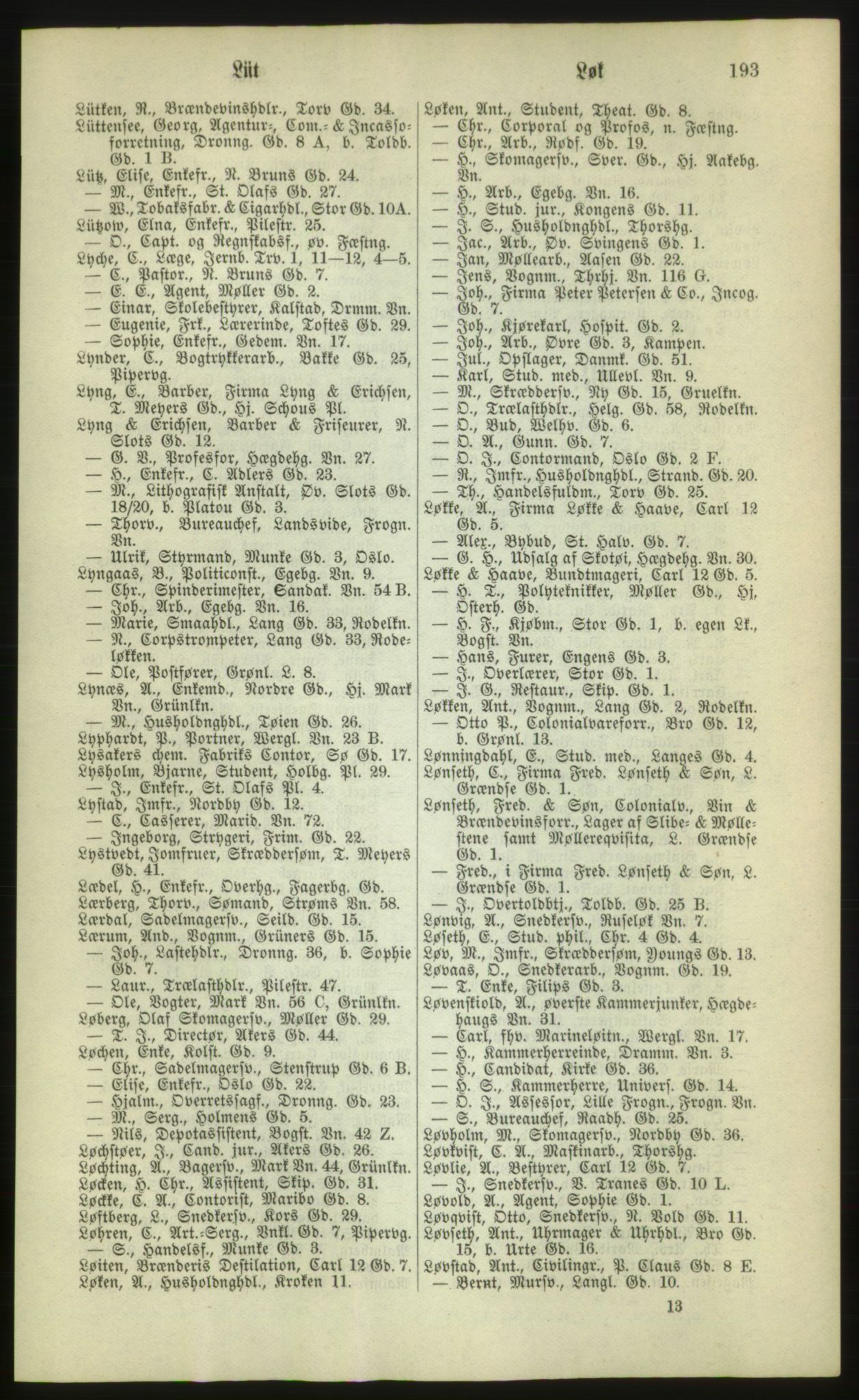 Kristiania/Oslo adressebok, PUBL/-, 1880, s. 193