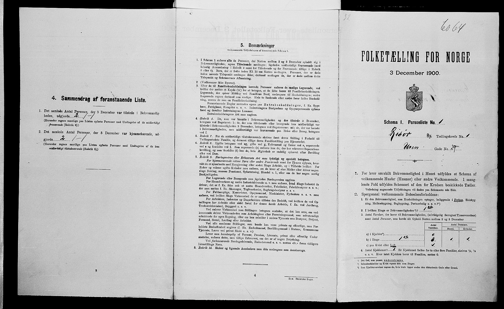 SAK, Folketelling 1900 for 0901 Risør kjøpstad, 1900, s. 218