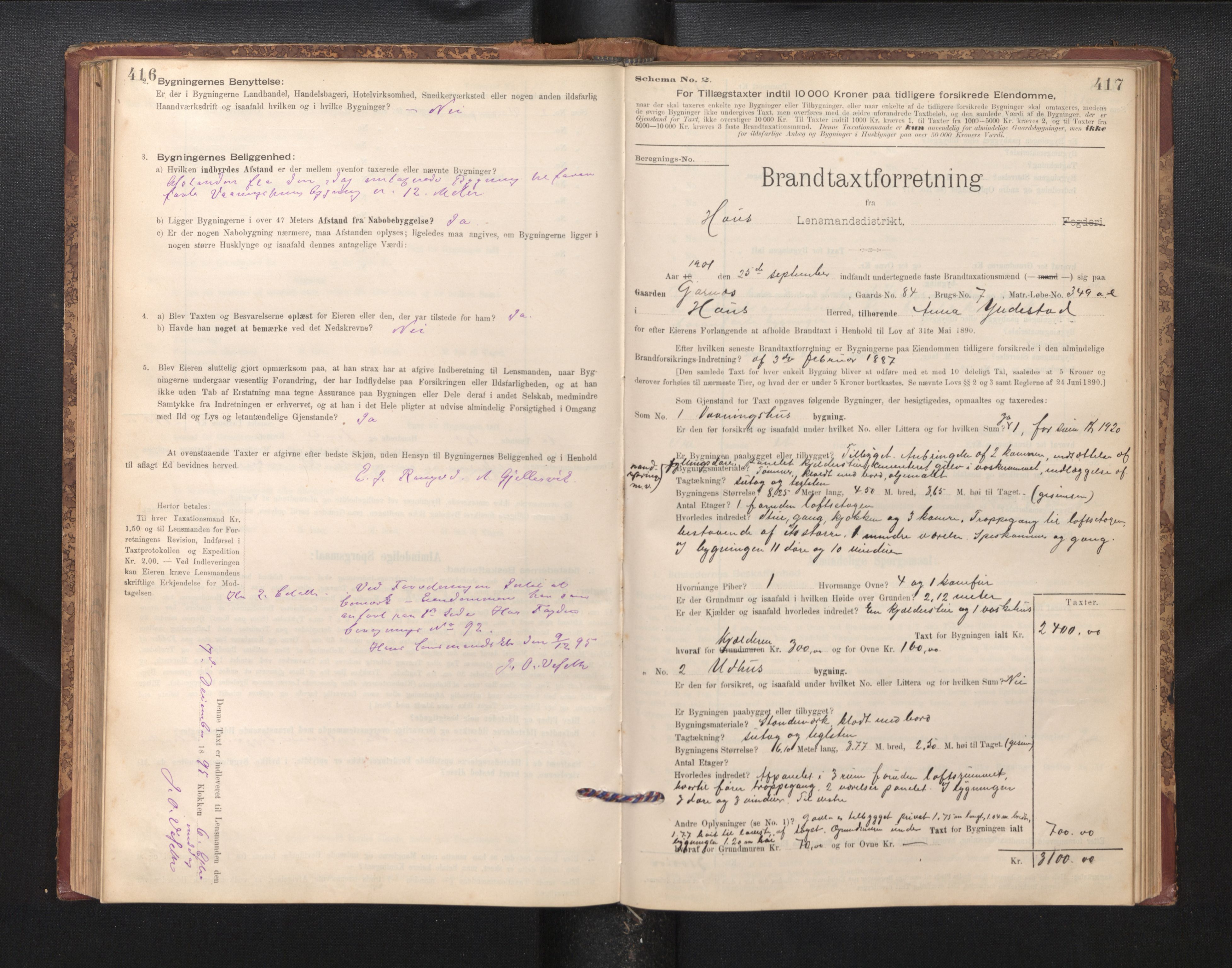 Lensmannen i Haus, SAB/A-32701/0012/L0006: Branntakstprotokoll, skjematakst, 1895-1941, s. 416-417