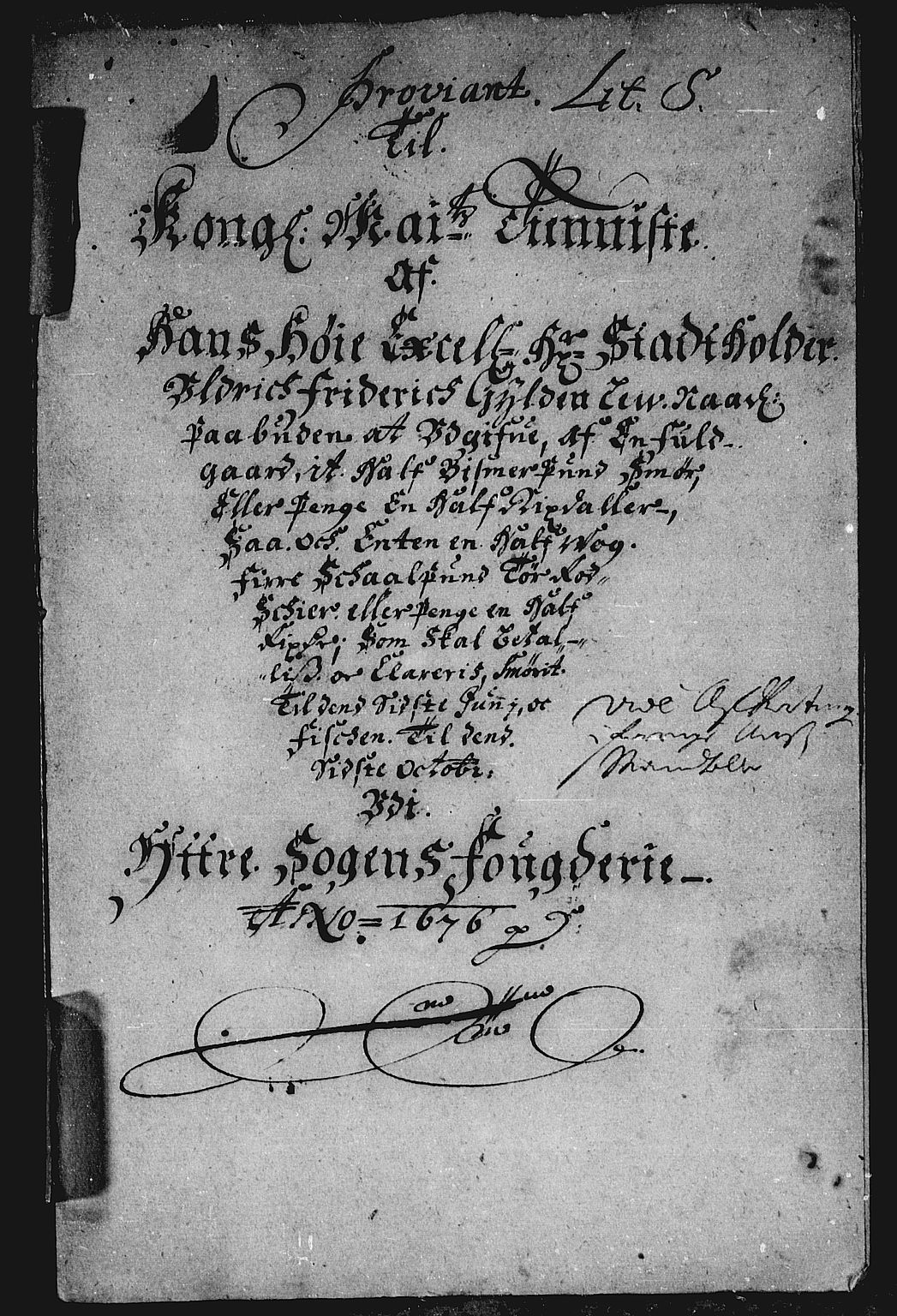 Rentekammeret inntil 1814, Reviderte regnskaper, Stiftamtstueregnskaper, Bergen stiftamt, RA/EA-6043/R/Rc/L0047: Bergen stiftamt, 1676-1677