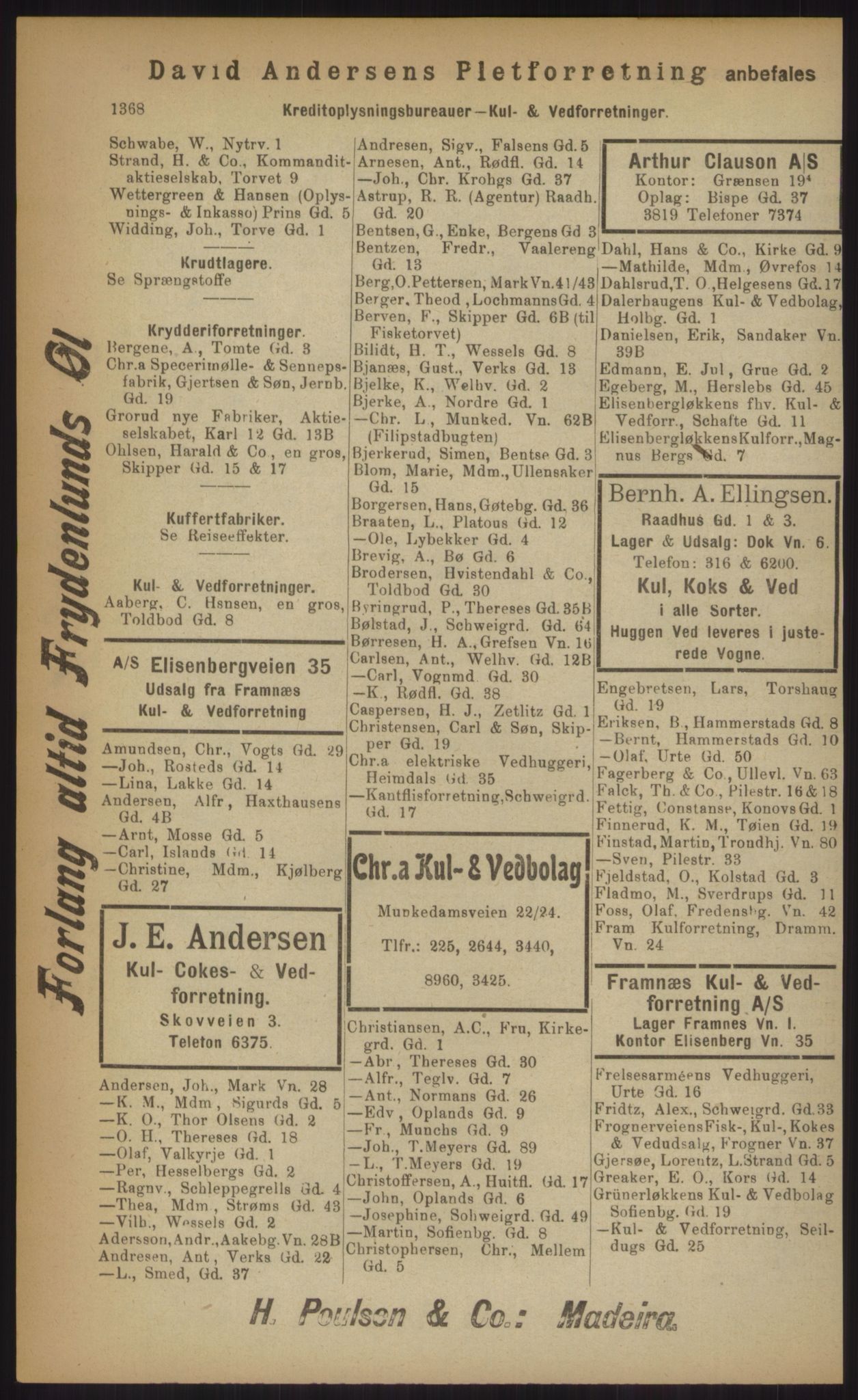 Kristiania/Oslo adressebok, PUBL/-, 1903, s. 1368