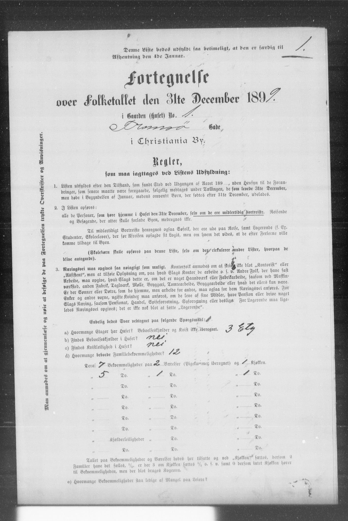 OBA, Kommunal folketelling 31.12.1899 for Kristiania kjøpstad, 1899, s. 14924