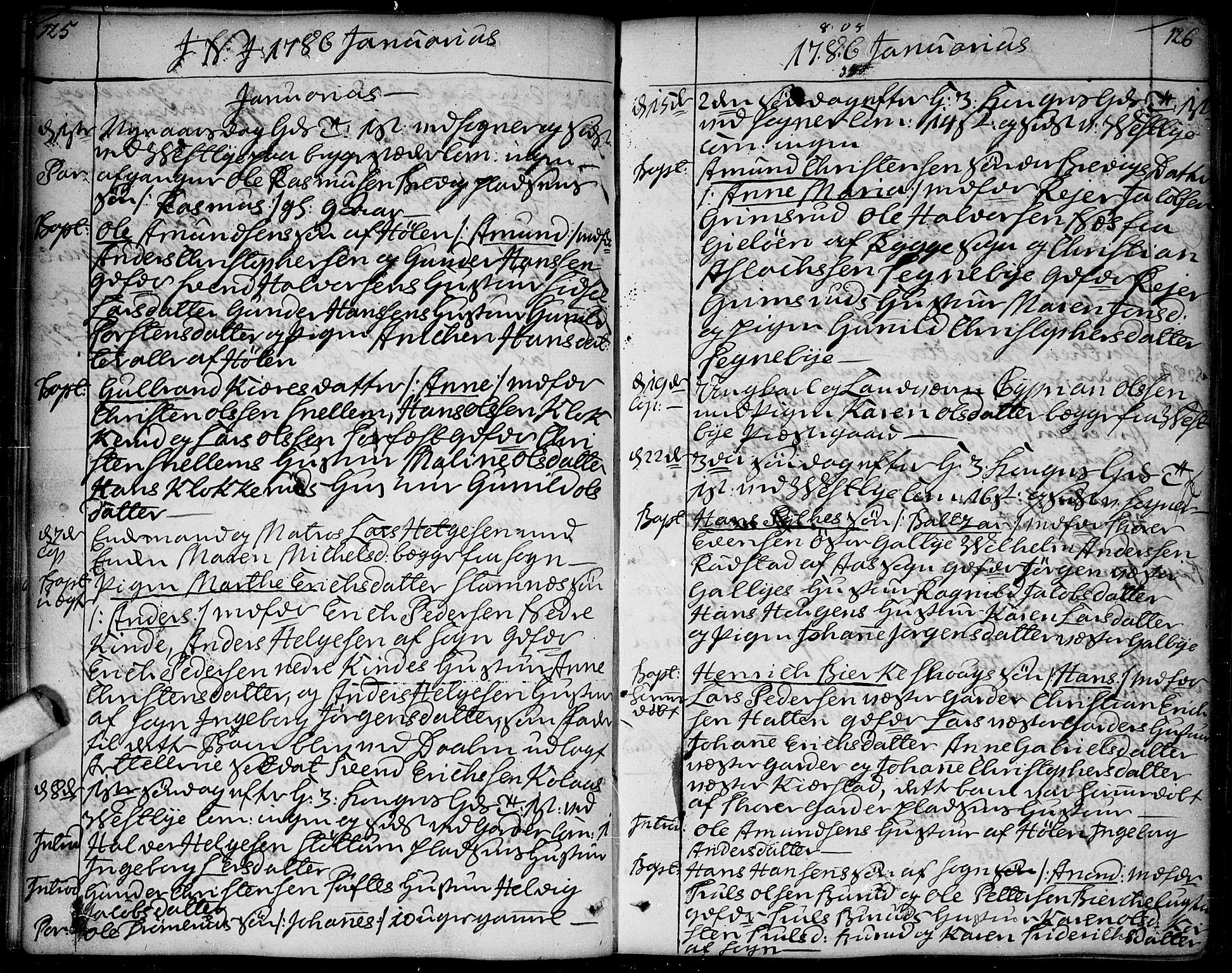 Vestby prestekontor Kirkebøker, SAO/A-10893/F/Fa/L0003: Ministerialbok nr. I 3, 1779-1796, s. 125-126