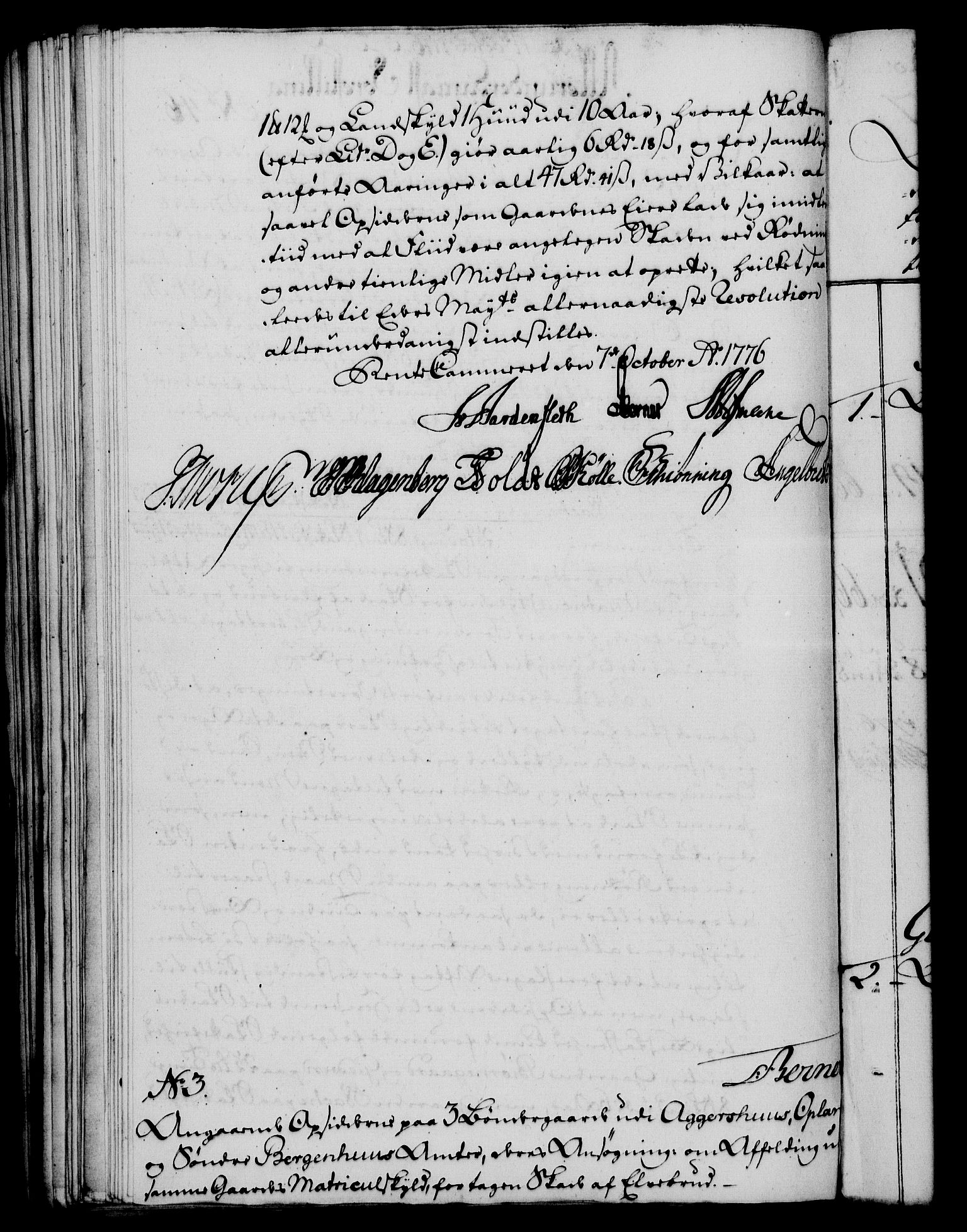 Rentekammeret, Kammerkanselliet, AV/RA-EA-3111/G/Gf/Gfa/L0058: Norsk relasjons- og resolusjonsprotokoll (merket RK 52.58), 1776, s. 185