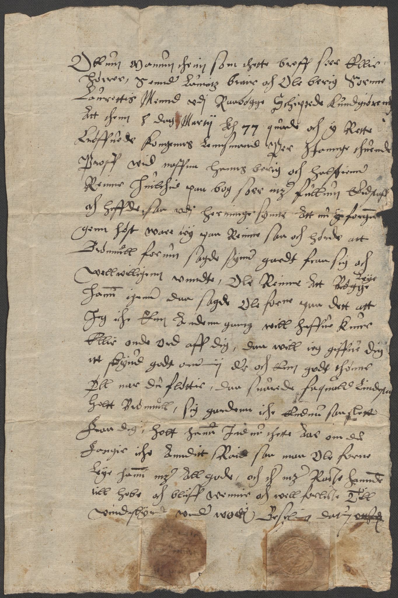Riksarkivets diplomsamling, AV/RA-EA-5965/F15/L0022: Prestearkiv - Vestfold, 1573-1670, s. 49