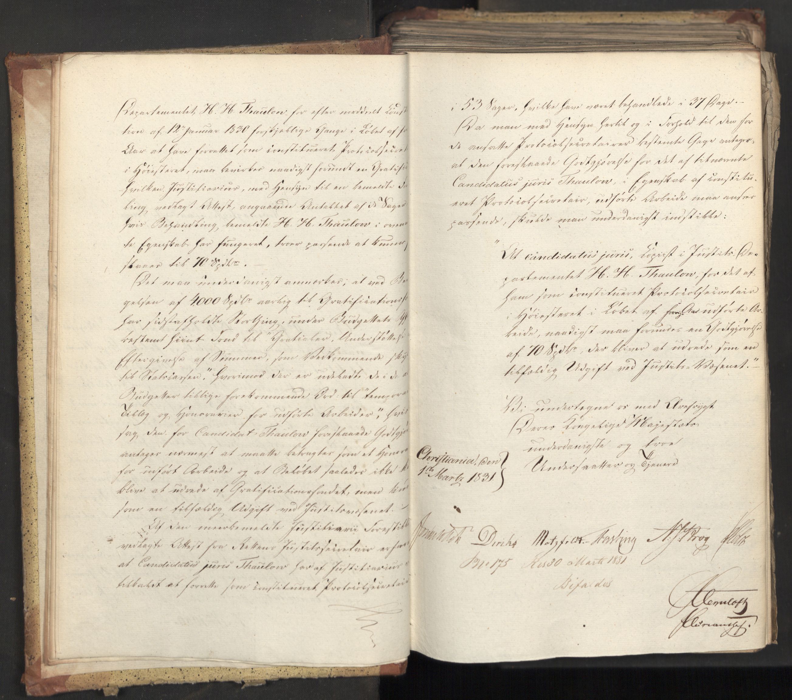 Statsrådsavdelingen i Stockholm, AV/RA-S-1003/D/Da/L0070: Regjeringsinnstillinger nr. 1047-1221, 1831, s. 12