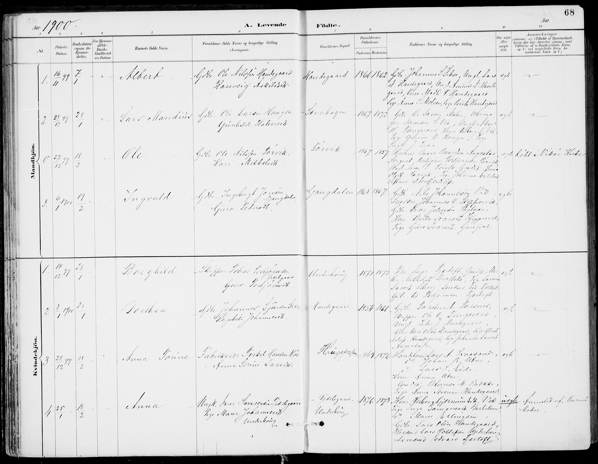Strandebarm sokneprestembete, AV/SAB-A-78401/H/Haa: Ministerialbok nr. E  1, 1886-1908, s. 68
