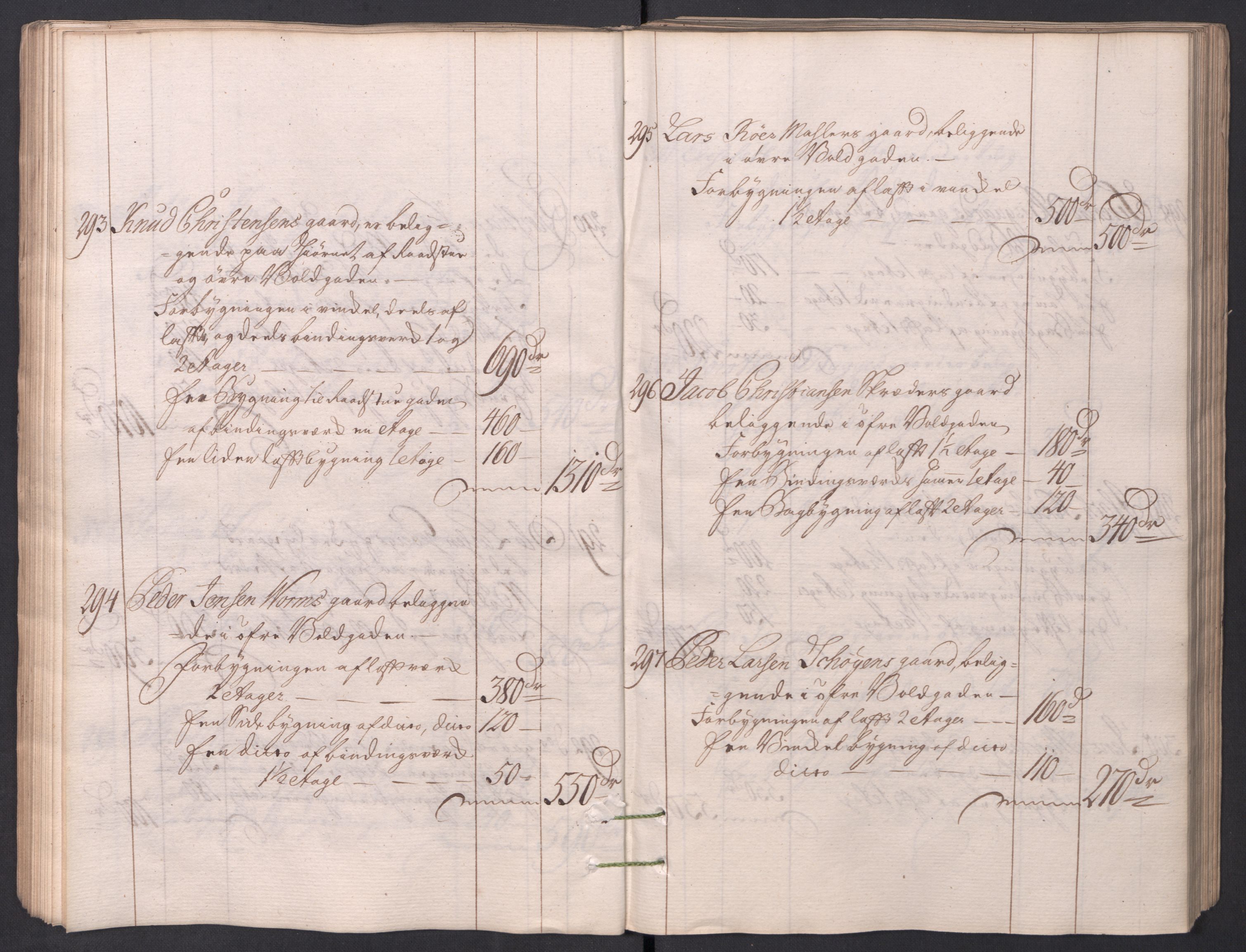 Kristiania stiftamt, AV/SAO-A-10386/I/Ia/L0001/0002: Branntakster / Christiania, 1766-1767