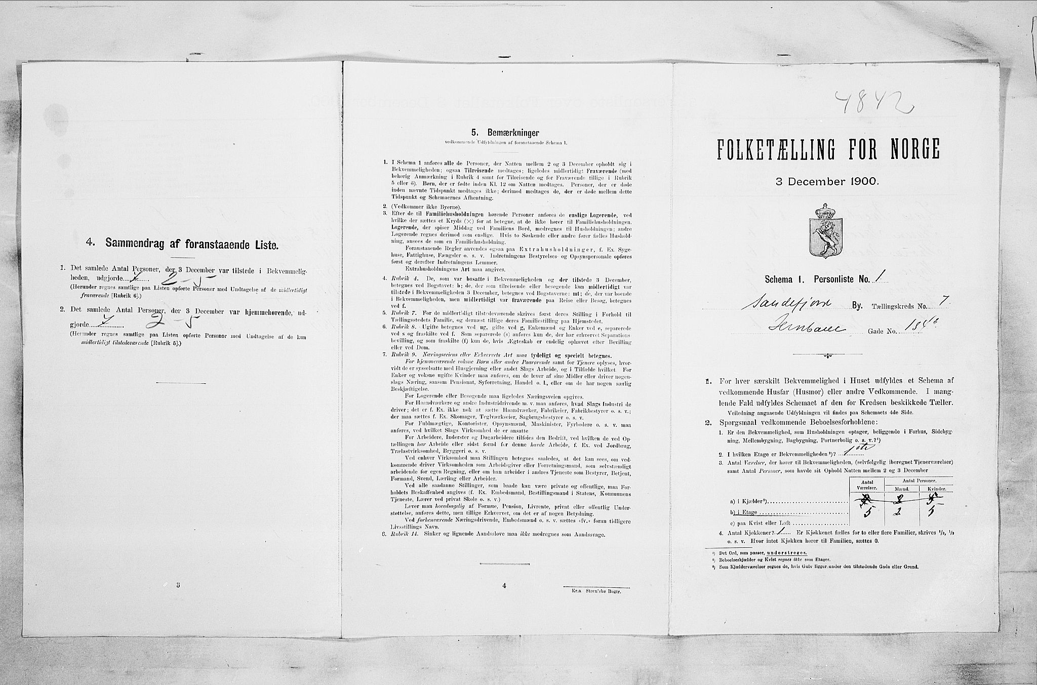 RA, Folketelling 1900 for 0706 Sandefjord kjøpstad, 1900, s. 1865