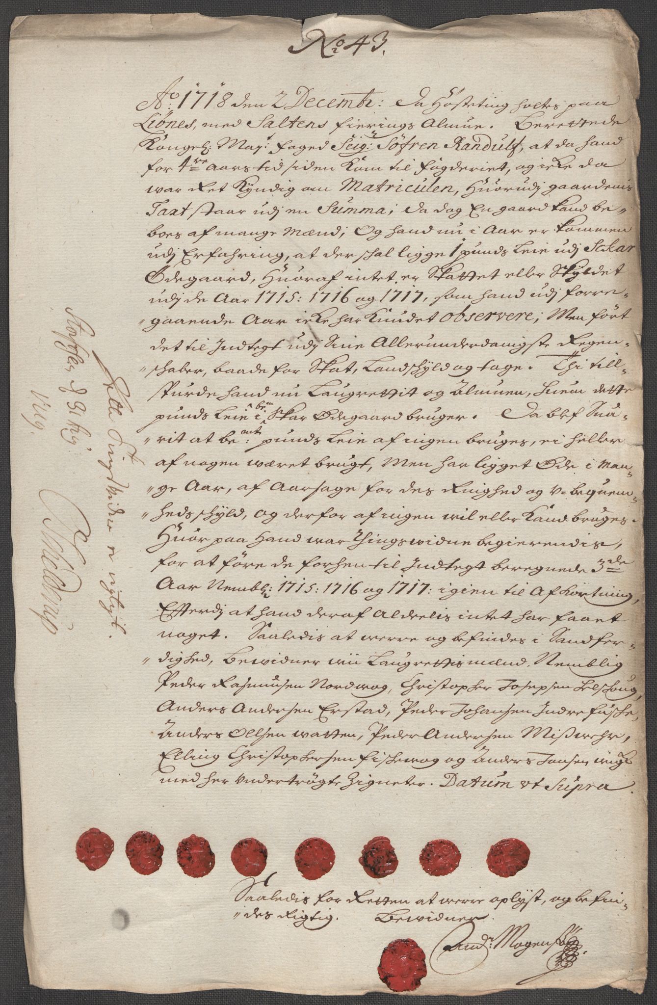 Rentekammeret inntil 1814, Reviderte regnskaper, Fogderegnskap, RA/EA-4092/R66/L4588: Fogderegnskap Salten, 1718, s. 415