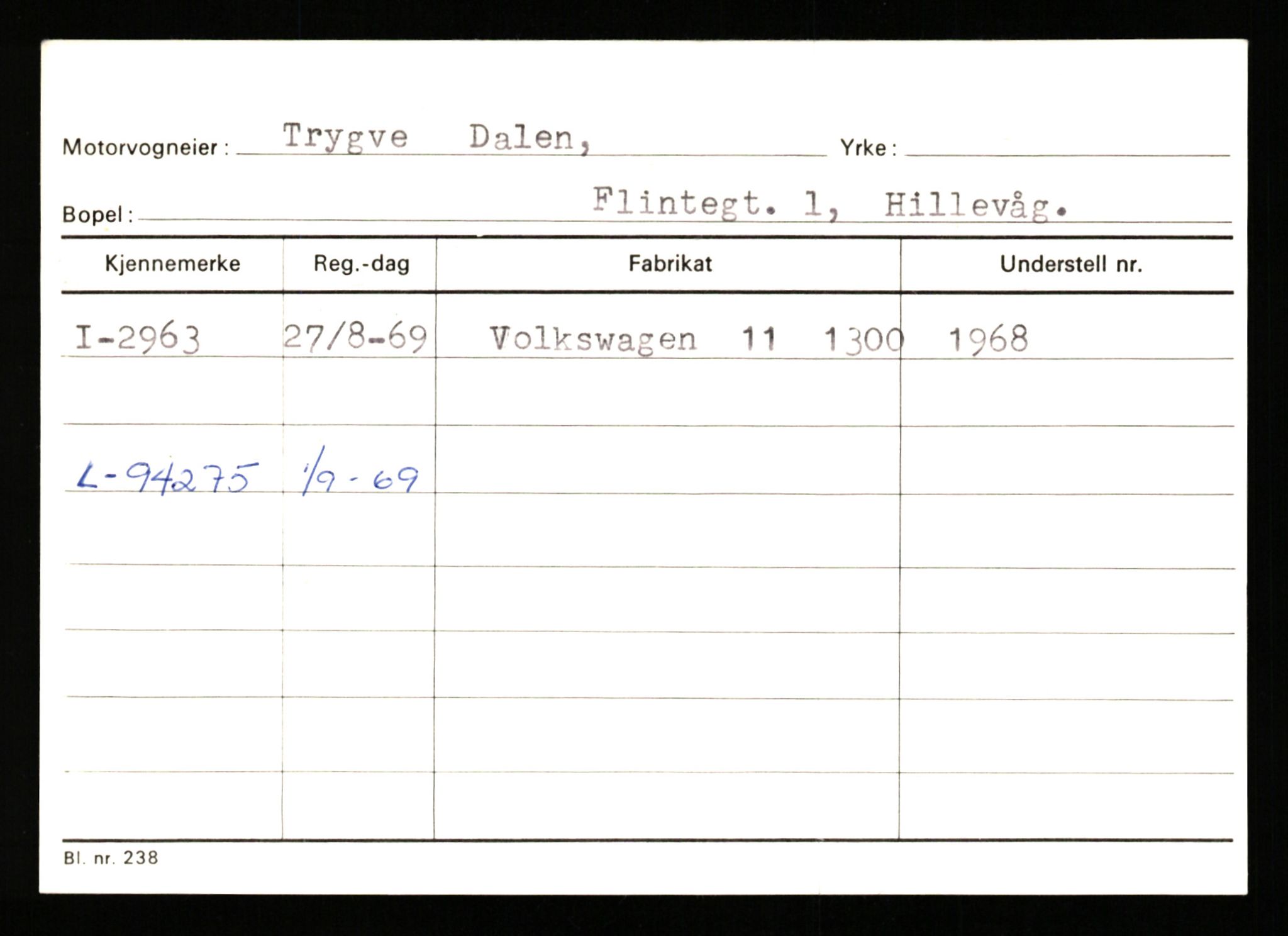 Stavanger trafikkstasjon, AV/SAST-A-101942/0/G/L0001: Registreringsnummer: 0 - 5782, 1930-1971, s. 1963