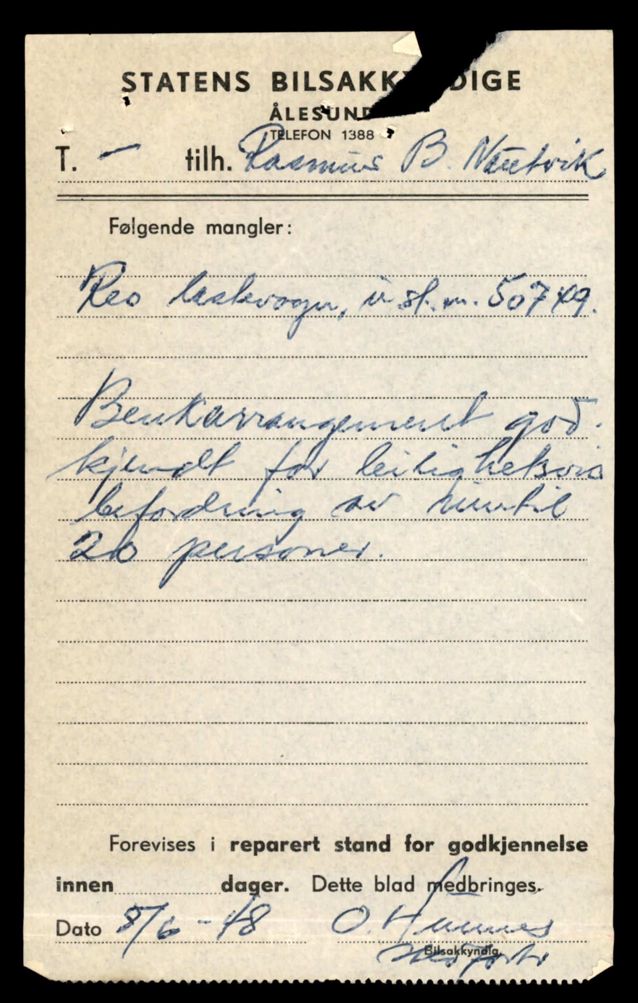 Møre og Romsdal vegkontor - Ålesund trafikkstasjon, AV/SAT-A-4099/F/Fe/L0033: Registreringskort for kjøretøy T 12151 - T 12474, 1927-1998, s. 429