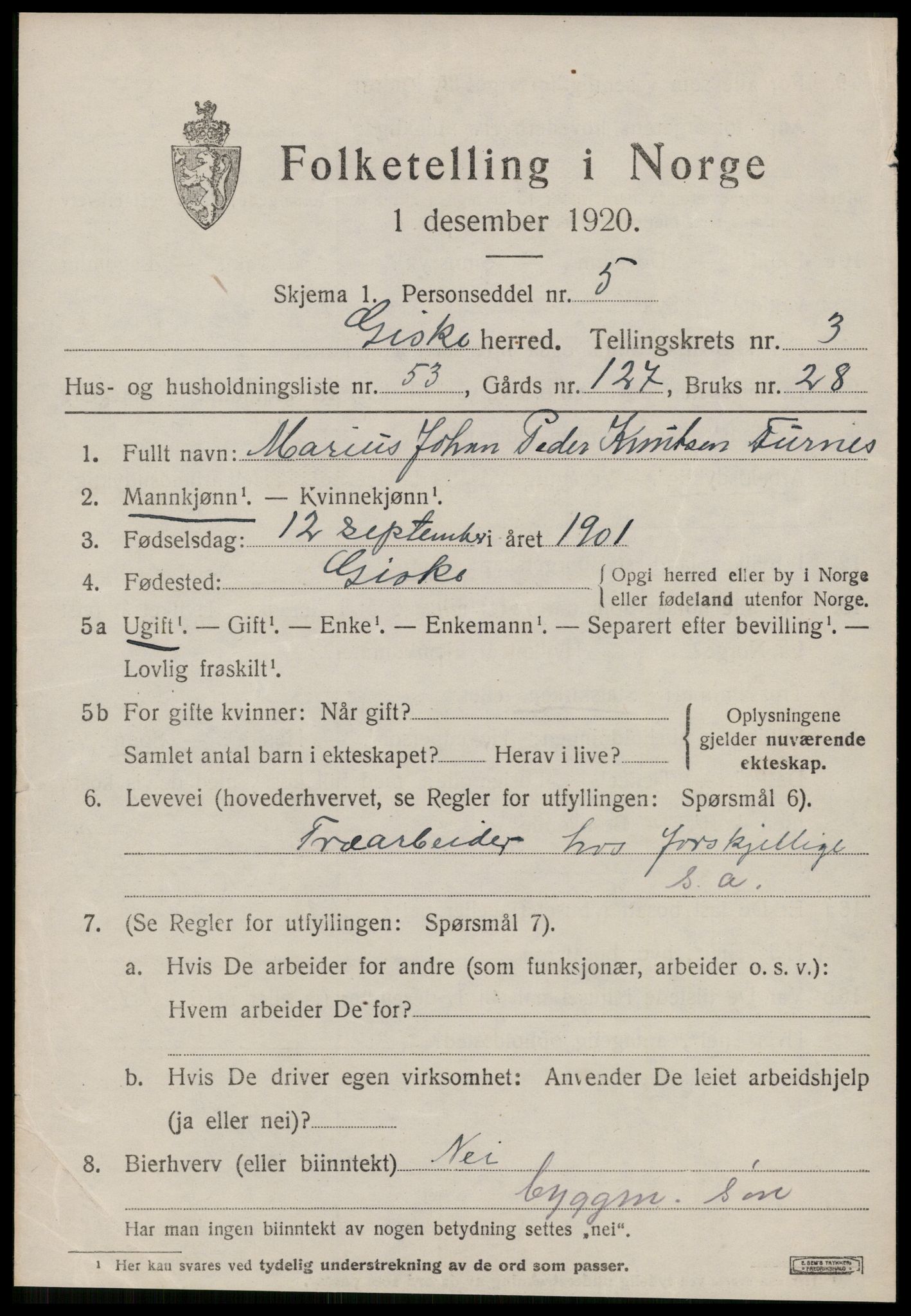 SAT, Folketelling 1920 for 1532 Giske herred, 1920, s. 2574