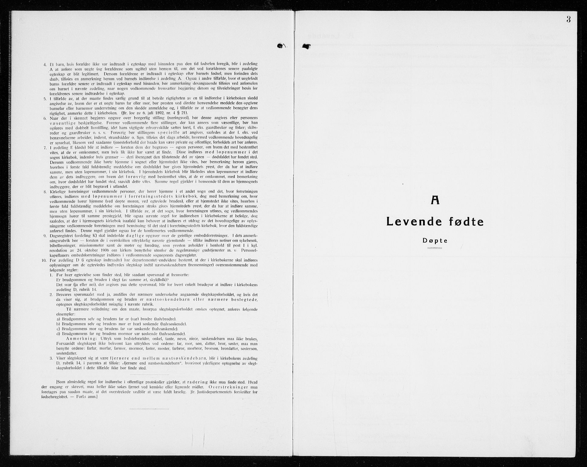 Hole kirkebøker, SAKO/A-228/G/Ga/L0005: Klokkerbok nr. I 5, 1924-1938, s. 3