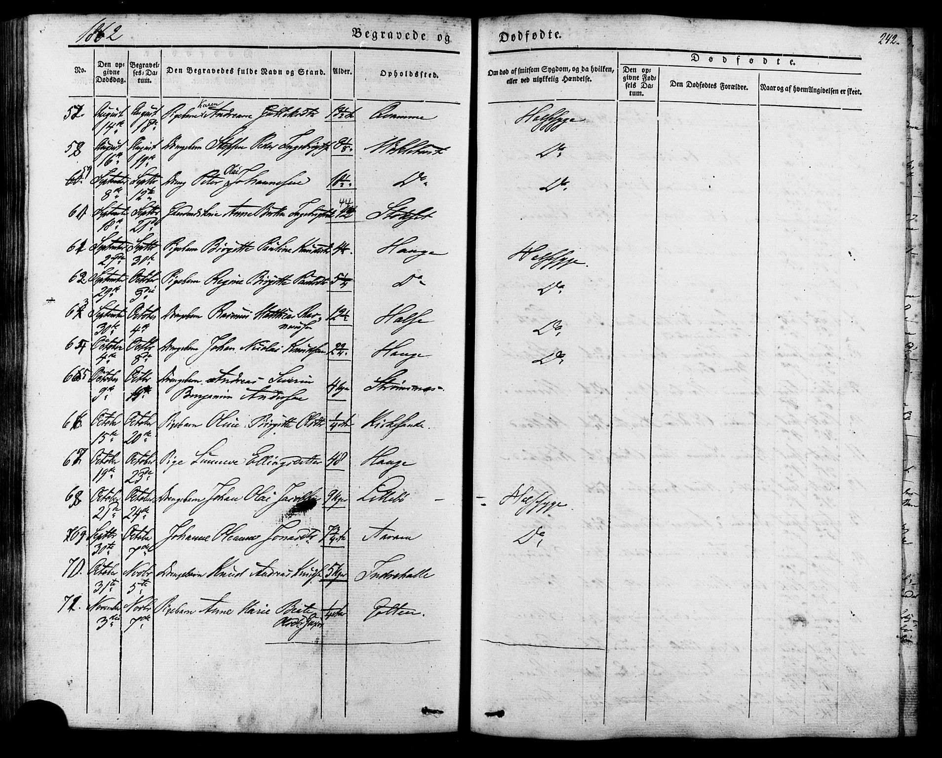 Ministerialprotokoller, klokkerbøker og fødselsregistre - Møre og Romsdal, AV/SAT-A-1454/503/L0034: Ministerialbok nr. 503A02, 1841-1884, s. 242