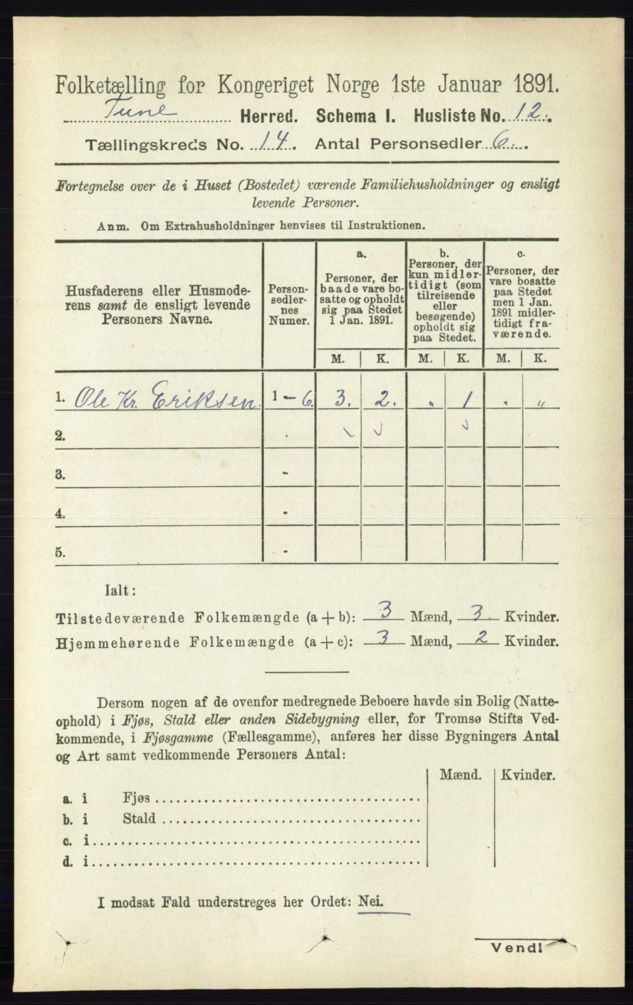 RA, Folketelling 1891 for 0130 Tune herred, 1891, s. 7898