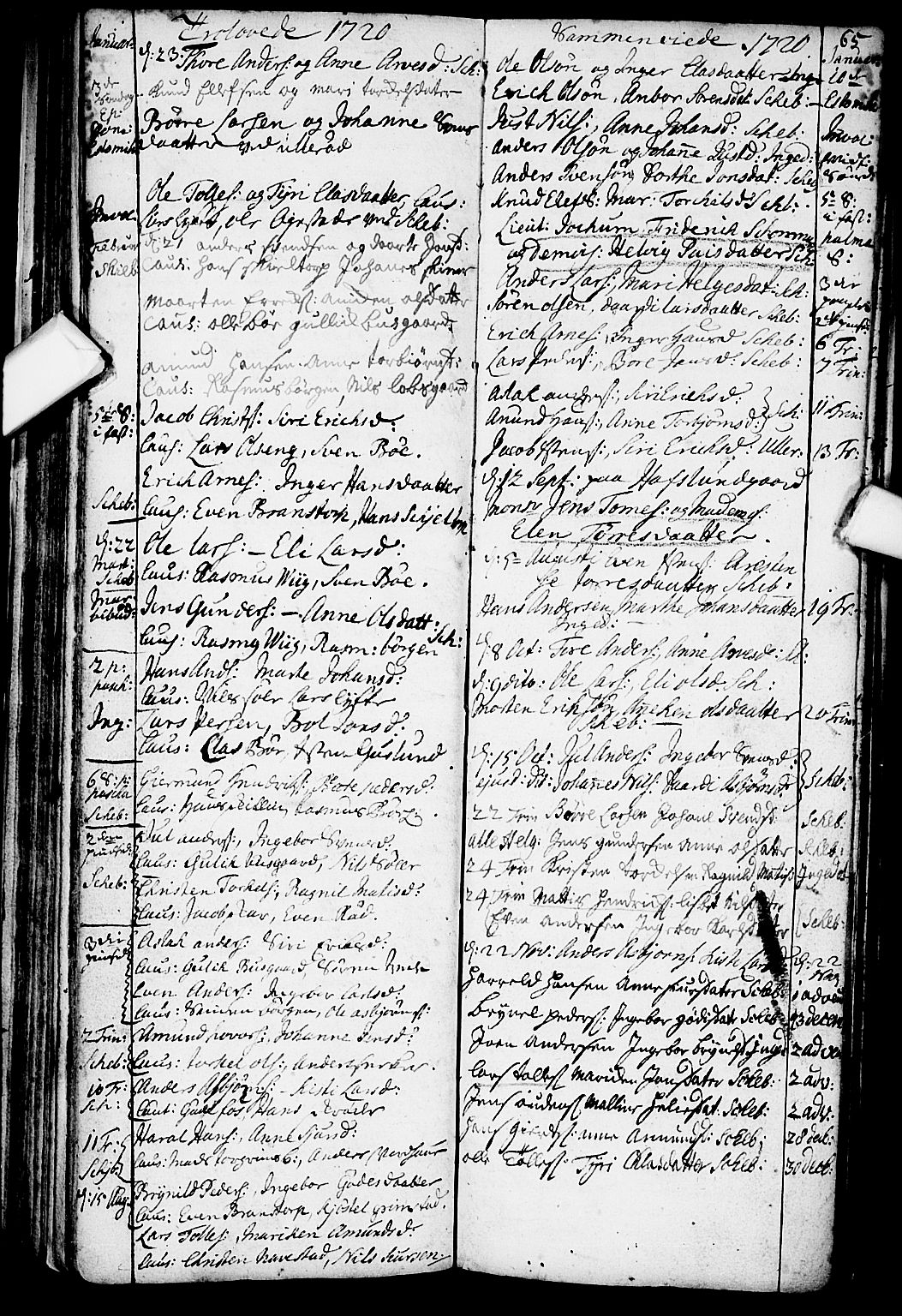 Skjeberg prestekontor Kirkebøker, AV/SAO-A-10923/F/Fa/L0001: Ministerialbok nr. I 1, 1702-1725, s. 65
