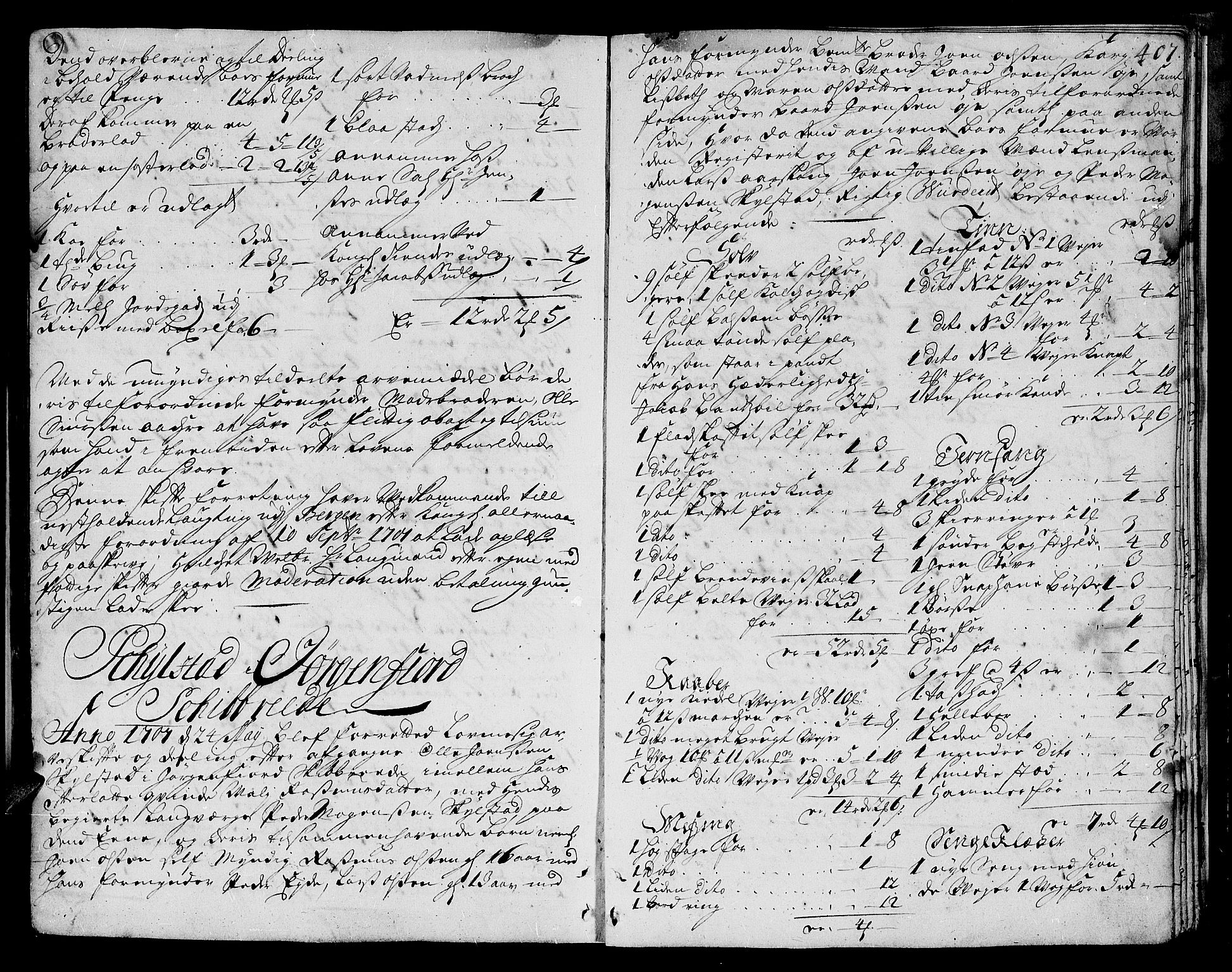 Sunnmøre sorenskriveri, AV/SAT-A-0005/3/3A/L0002: Skifteprotokoll 02A, 1703-1707, s. 406b-407a