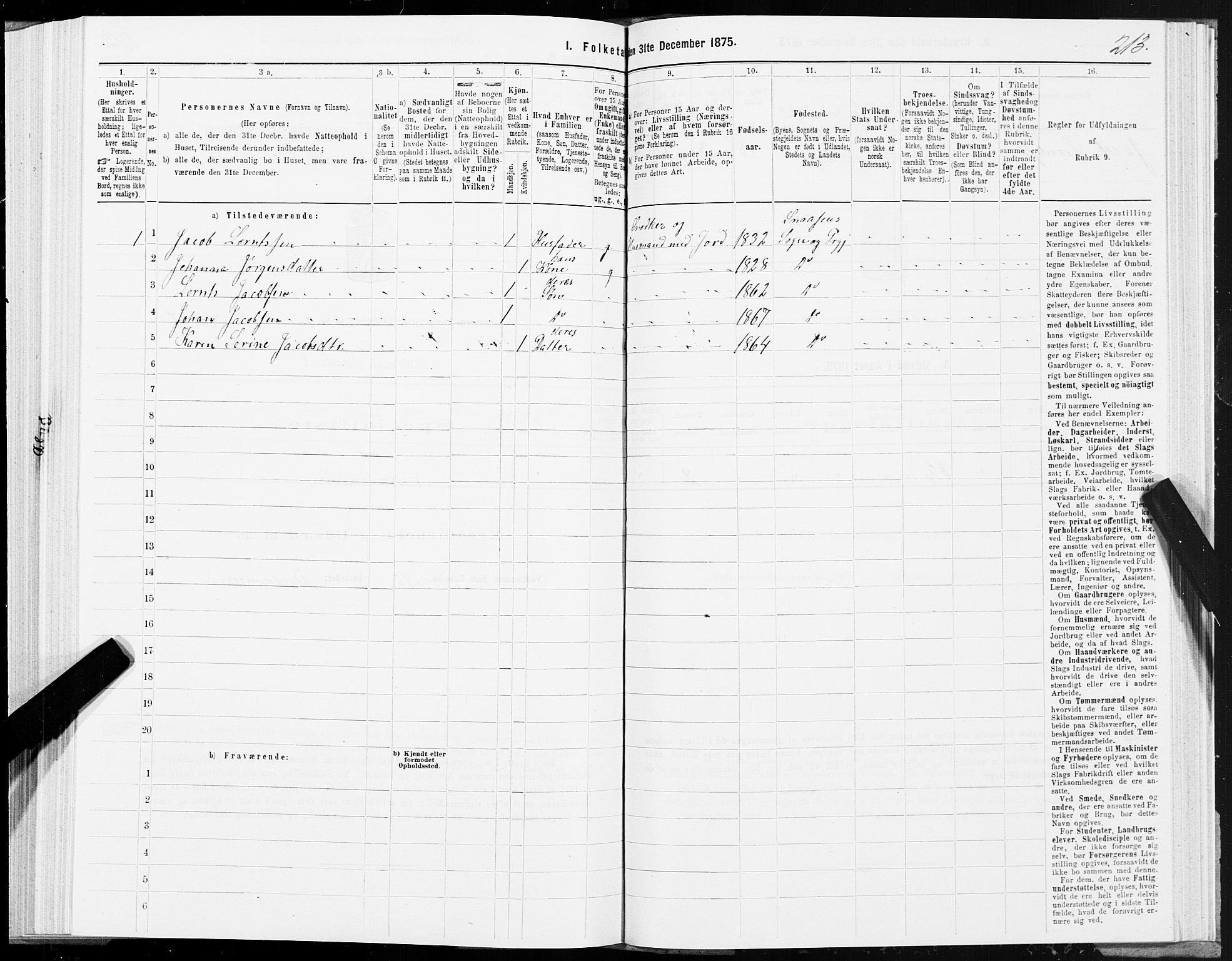 SAT, Folketelling 1875 for 1736P Snåsa prestegjeld, 1875, s. 3213