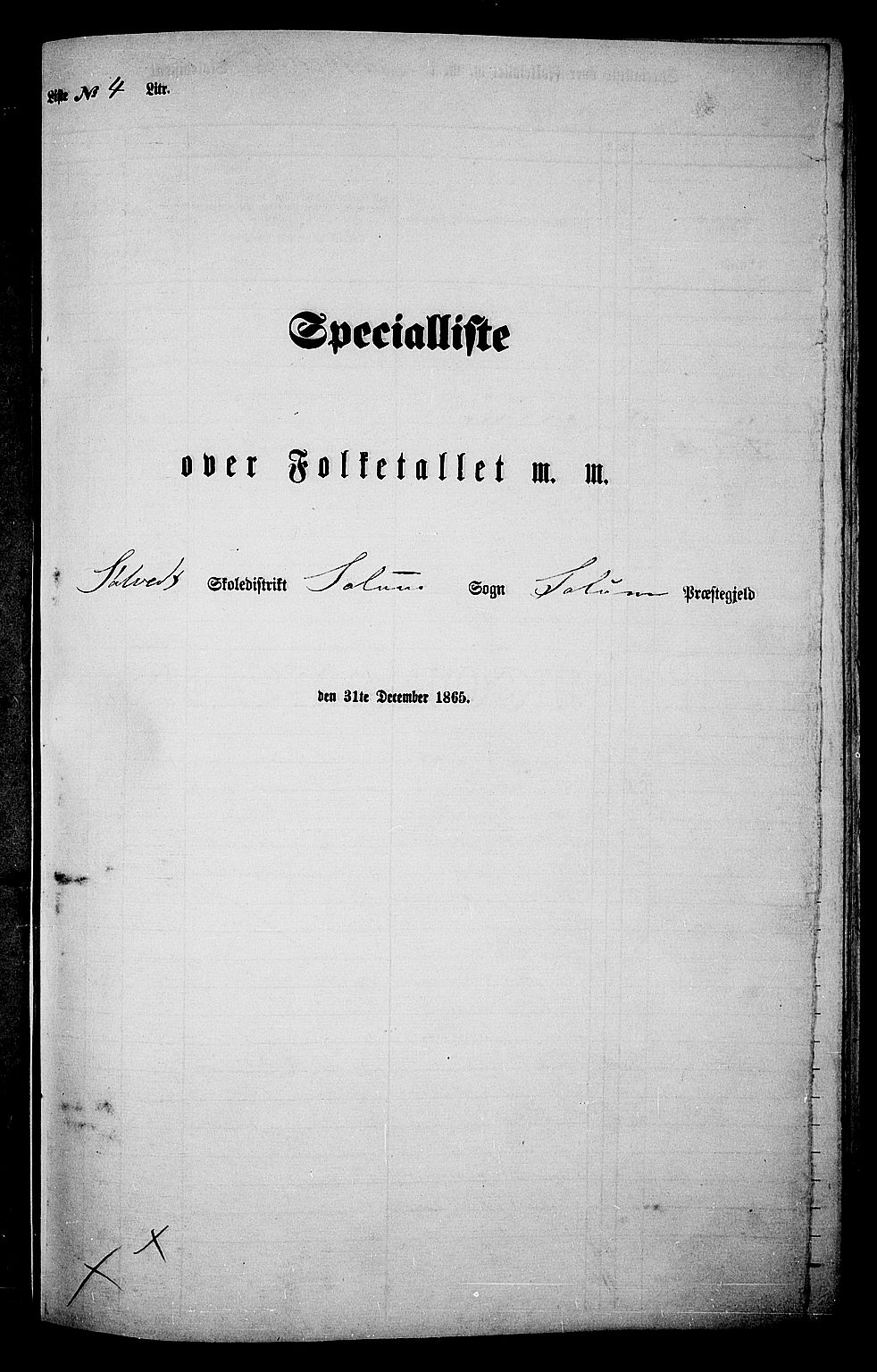 RA, Folketelling 1865 for 0818P Solum prestegjeld, 1865, s. 116