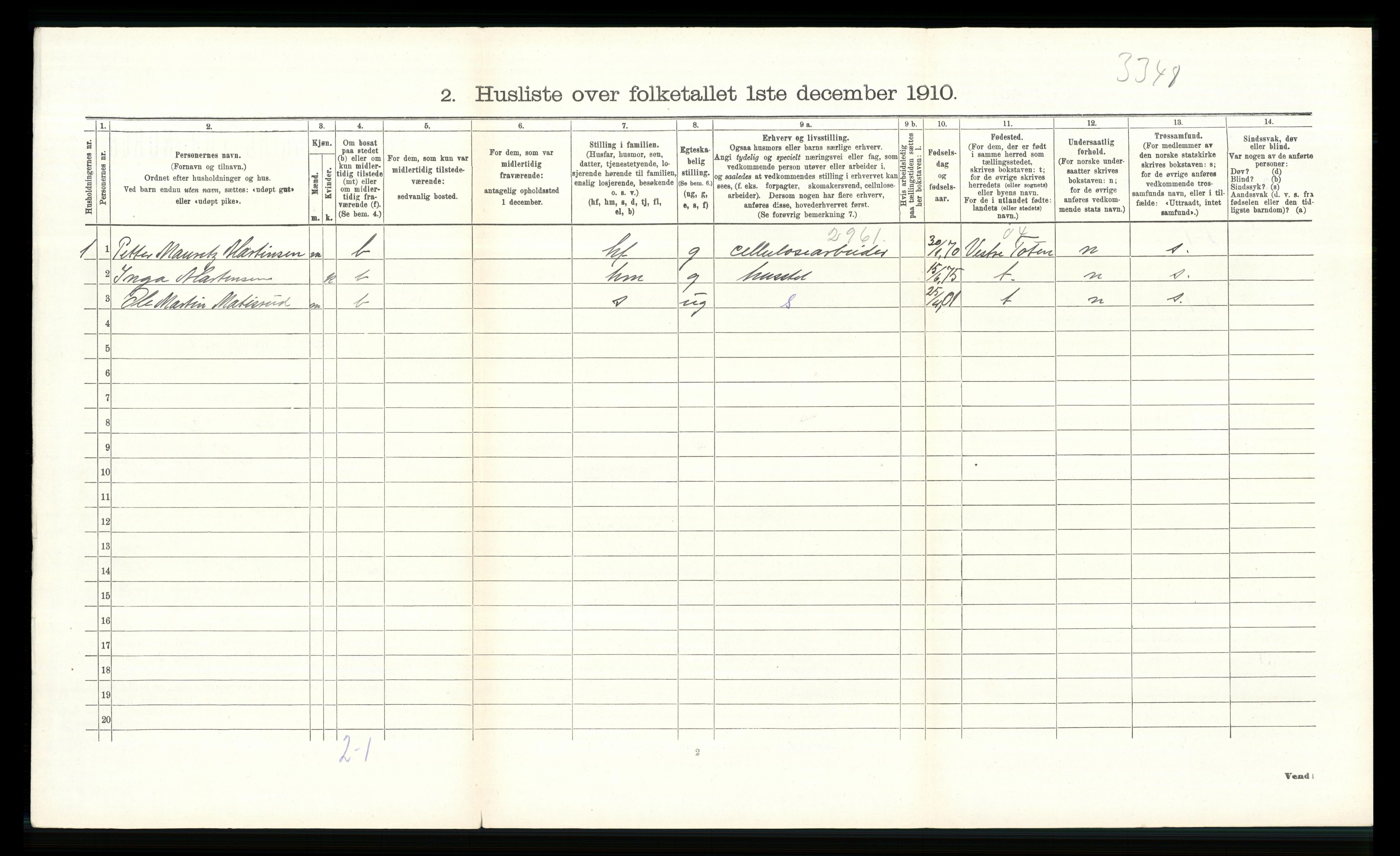 RA, Folketelling 1910 for 0527 Vardal herred, 1910, s. 1157