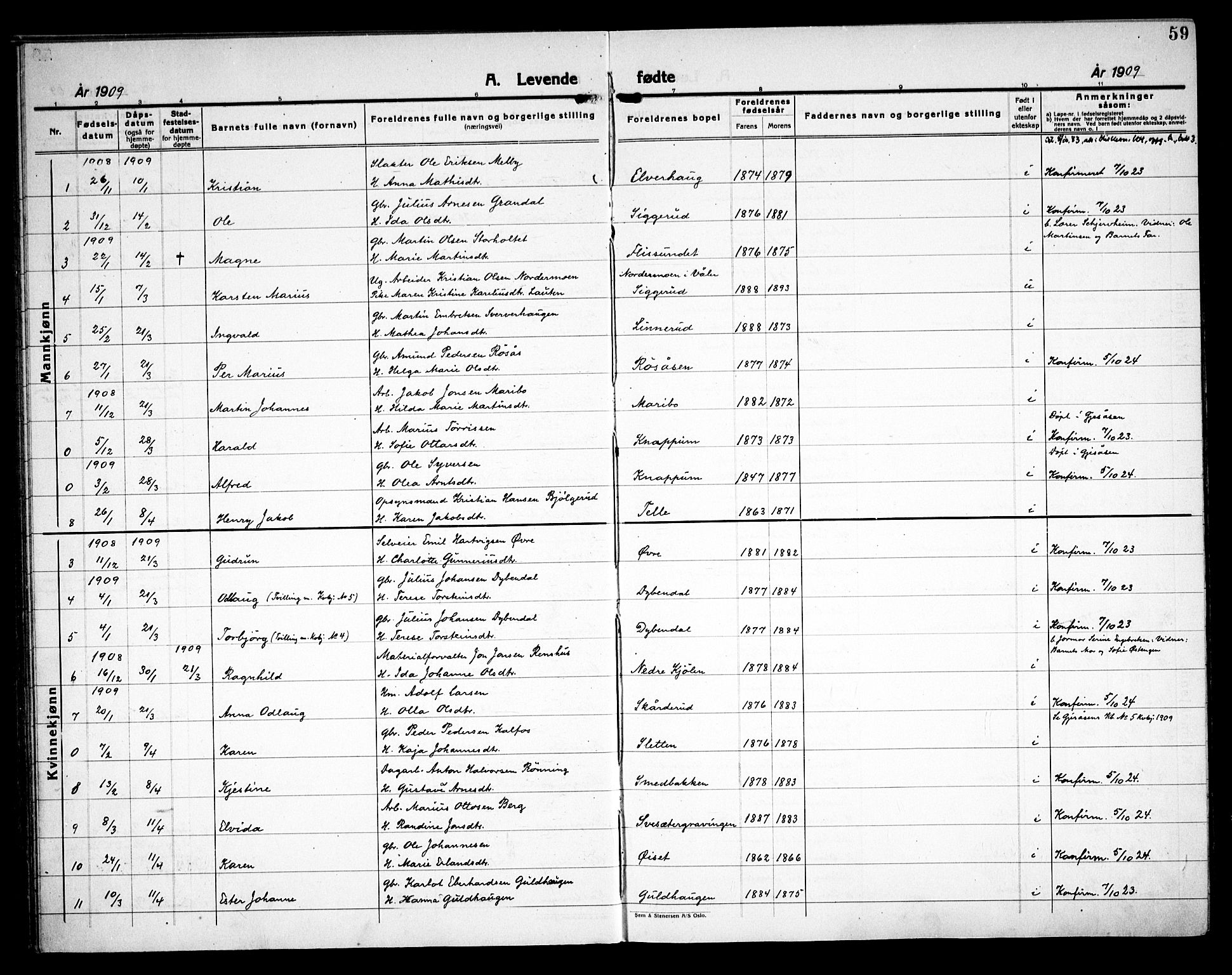 Åsnes prestekontor, SAH/PREST-042/H/Ha/Haa/L0000C: Ministerialbok nr. 0A, 1890-1929, s. 59