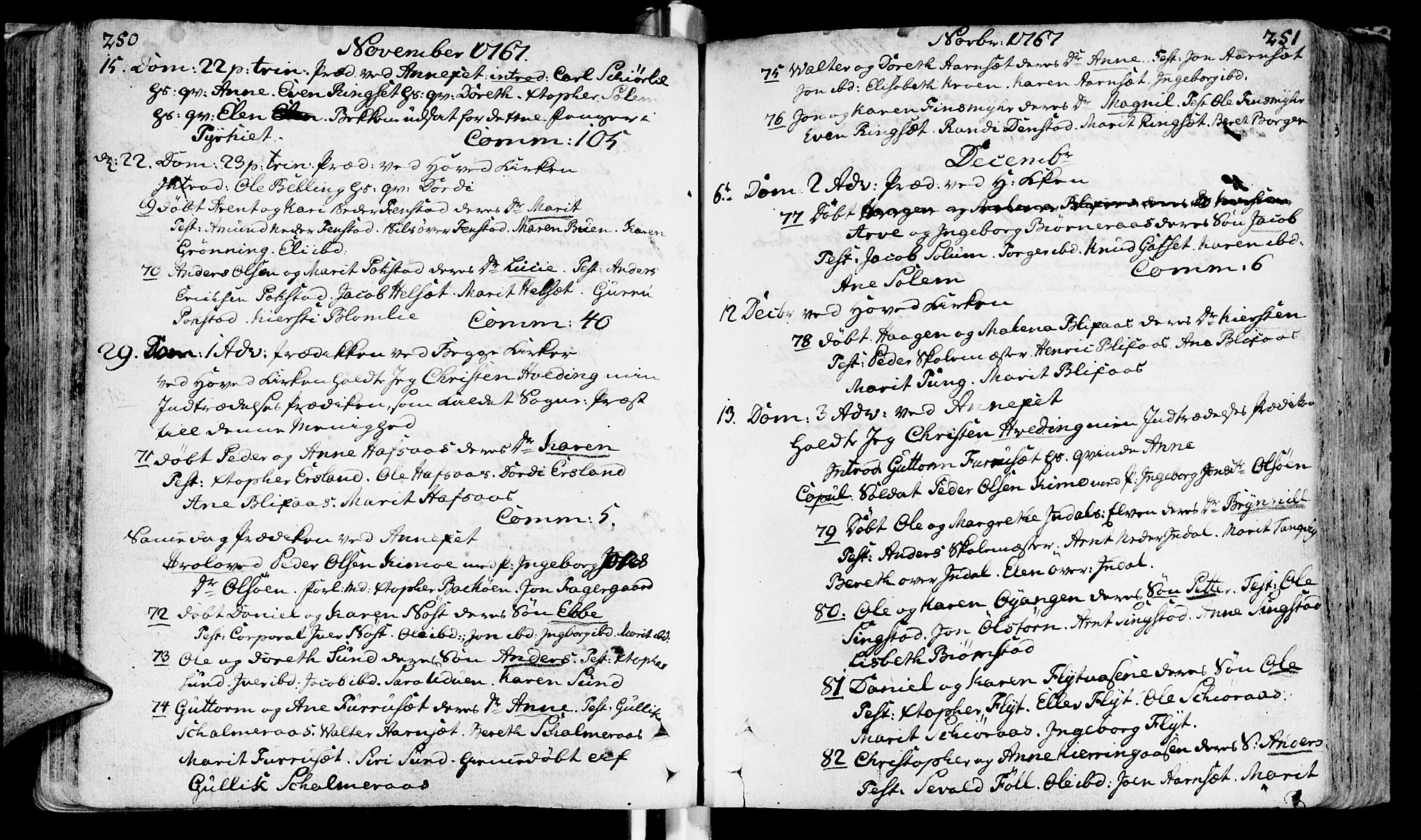 Ministerialprotokoller, klokkerbøker og fødselsregistre - Sør-Trøndelag, AV/SAT-A-1456/646/L0605: Ministerialbok nr. 646A03, 1751-1790, s. 250-251