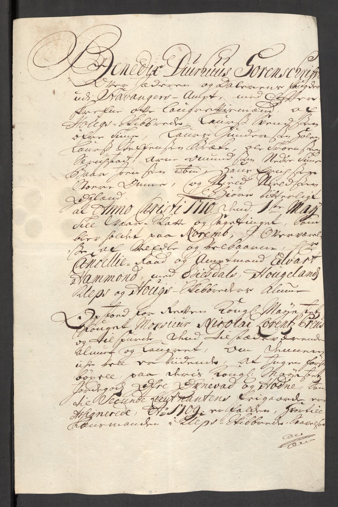 Rentekammeret inntil 1814, Reviderte regnskaper, Fogderegnskap, RA/EA-4092/R46/L2734: Fogderegnskap Jæren og Dalane, 1709-1710, s. 30
