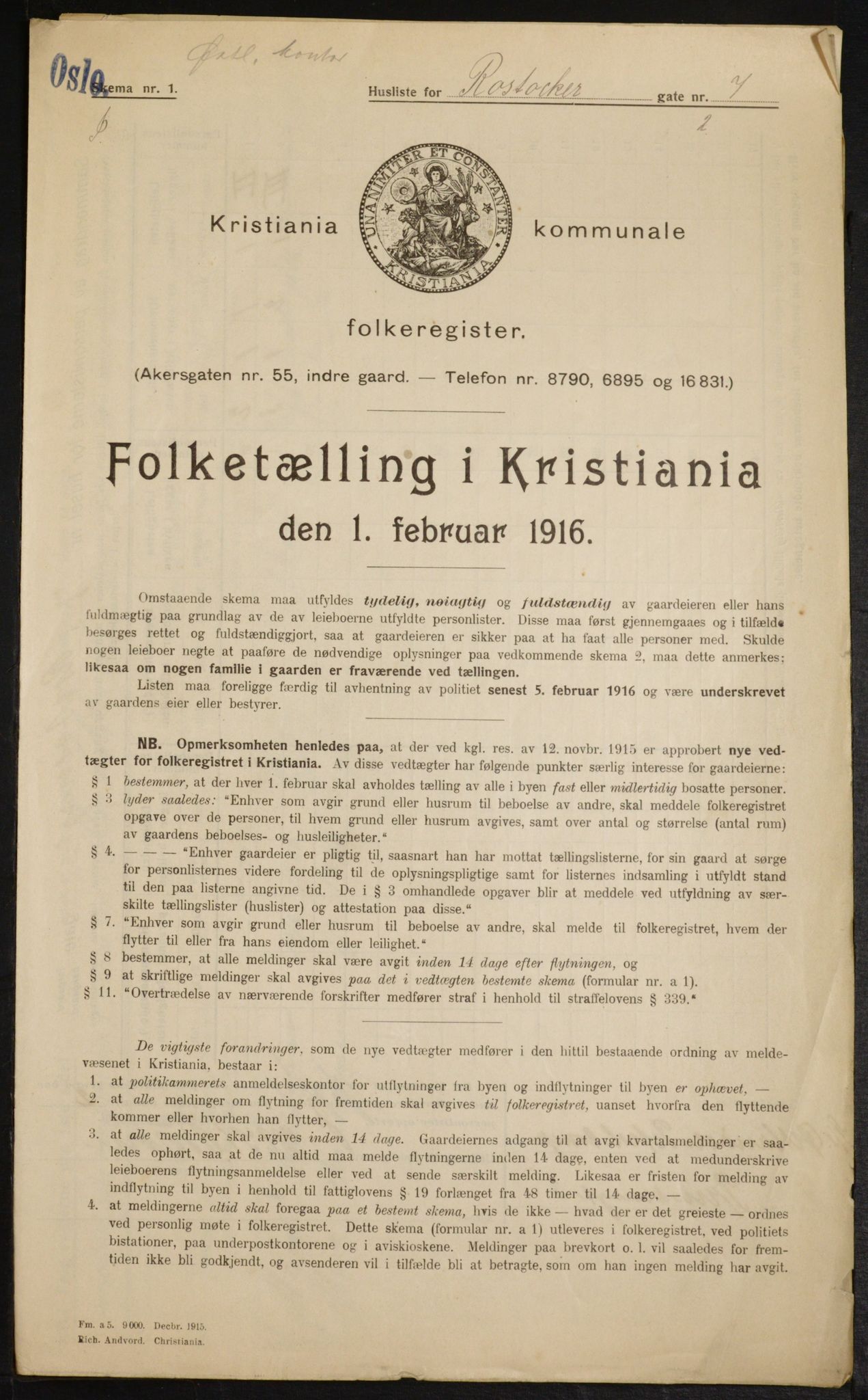 OBA, Kommunal folketelling 1.2.1916 for Kristiania, 1916, s. 86784