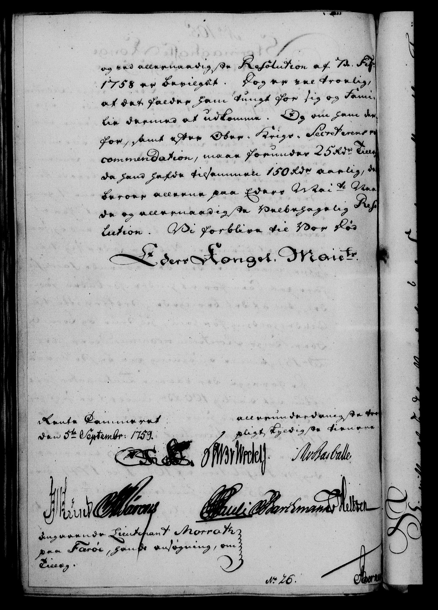 Rentekammeret, Kammerkanselliet, RA/EA-3111/G/Gf/Gfa/L0041: Norsk relasjons- og resolusjonsprotokoll (merket RK 52.41), 1759, s. 549