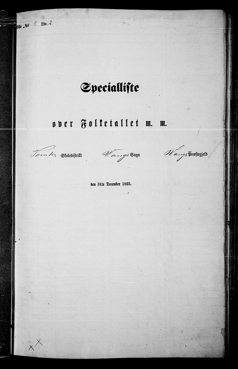 RA, Folketelling 1865 for 0414L Vang prestegjeld, Vang sokn og Furnes sokn, 1865, s. 227