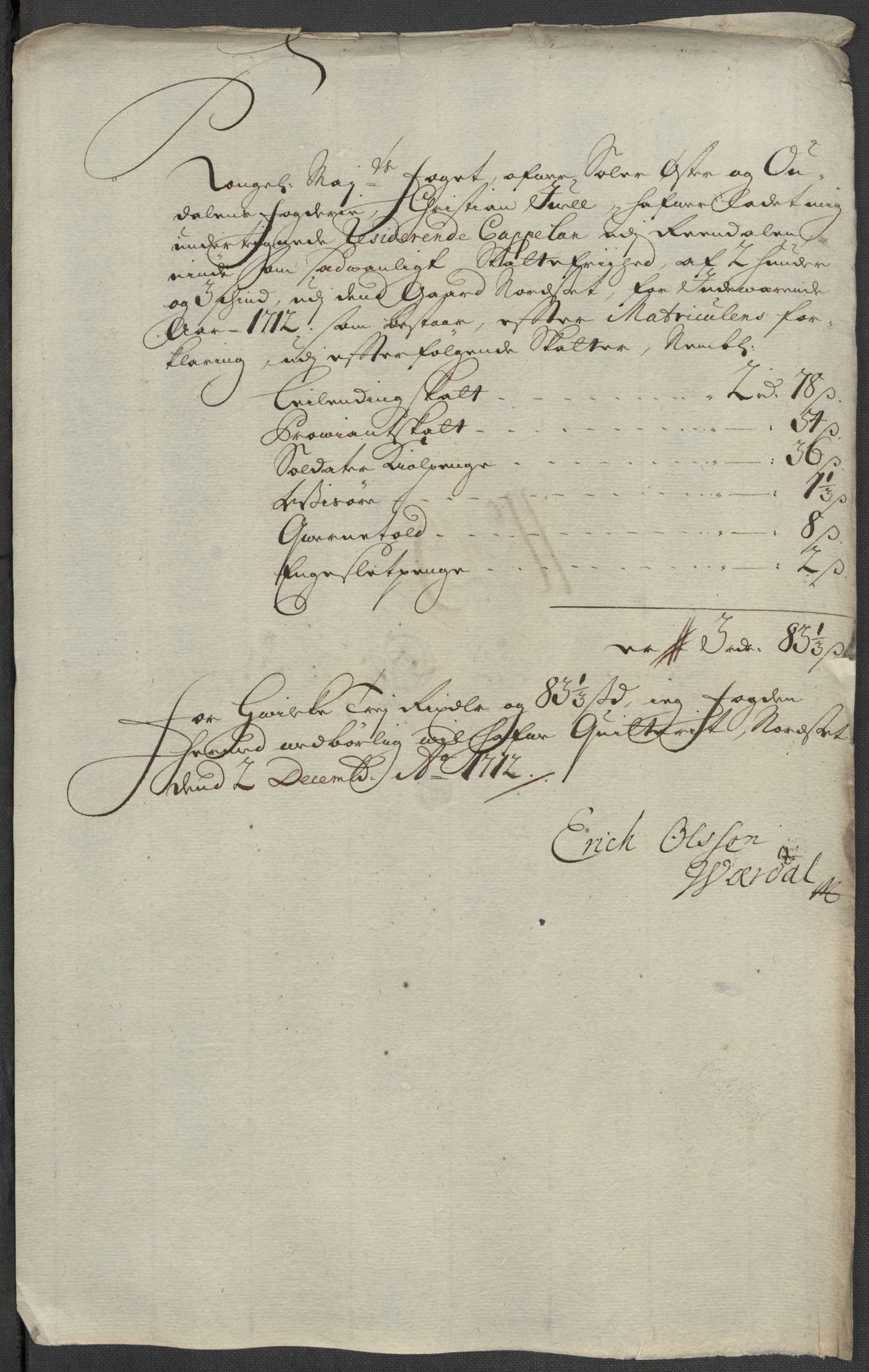 Rentekammeret inntil 1814, Reviderte regnskaper, Fogderegnskap, RA/EA-4092/R13/L0849: Fogderegnskap Solør, Odal og Østerdal, 1712, s. 350