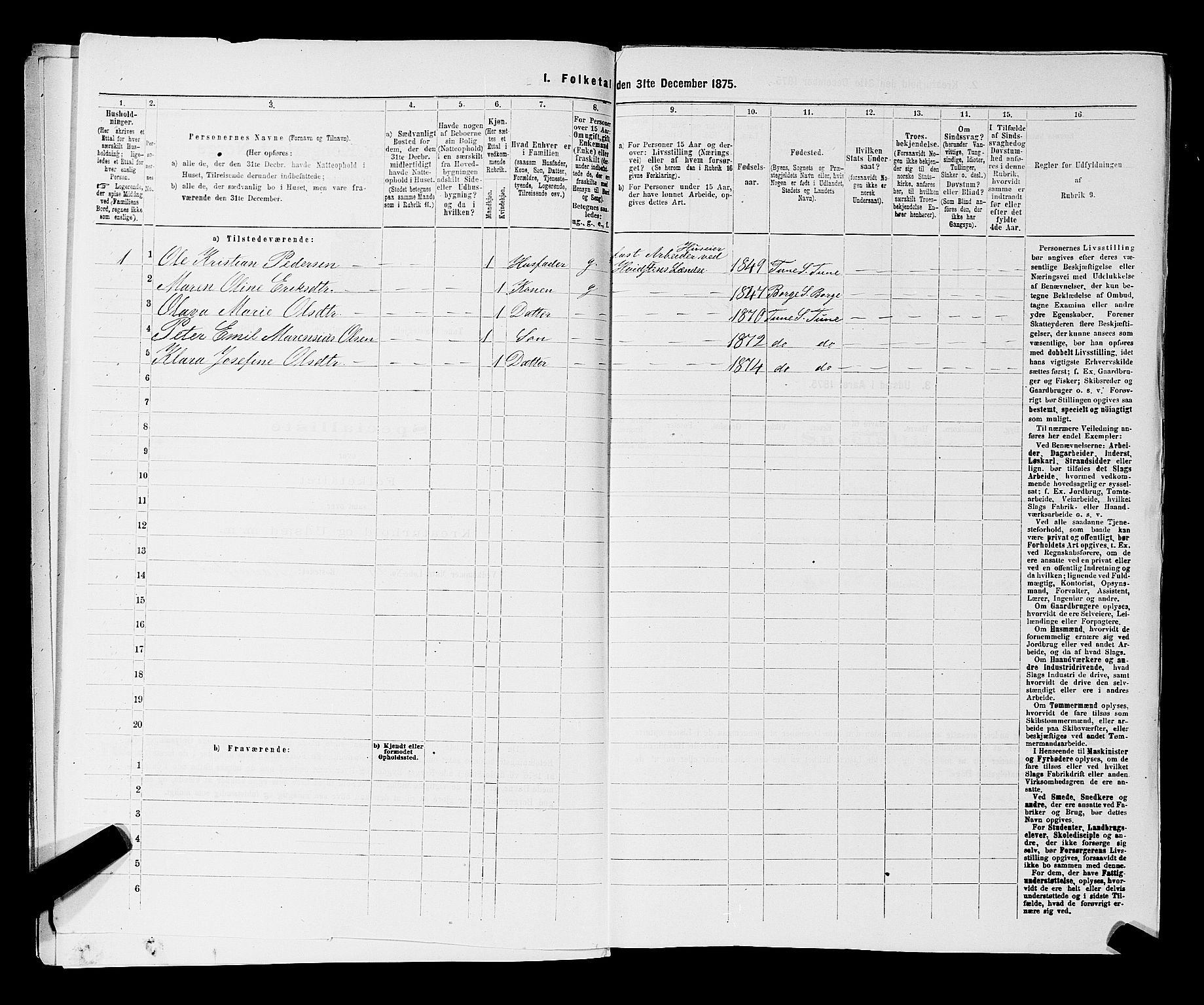 RA, Folketelling 1875 for 0130P Tune prestegjeld, 1875, s. 1271