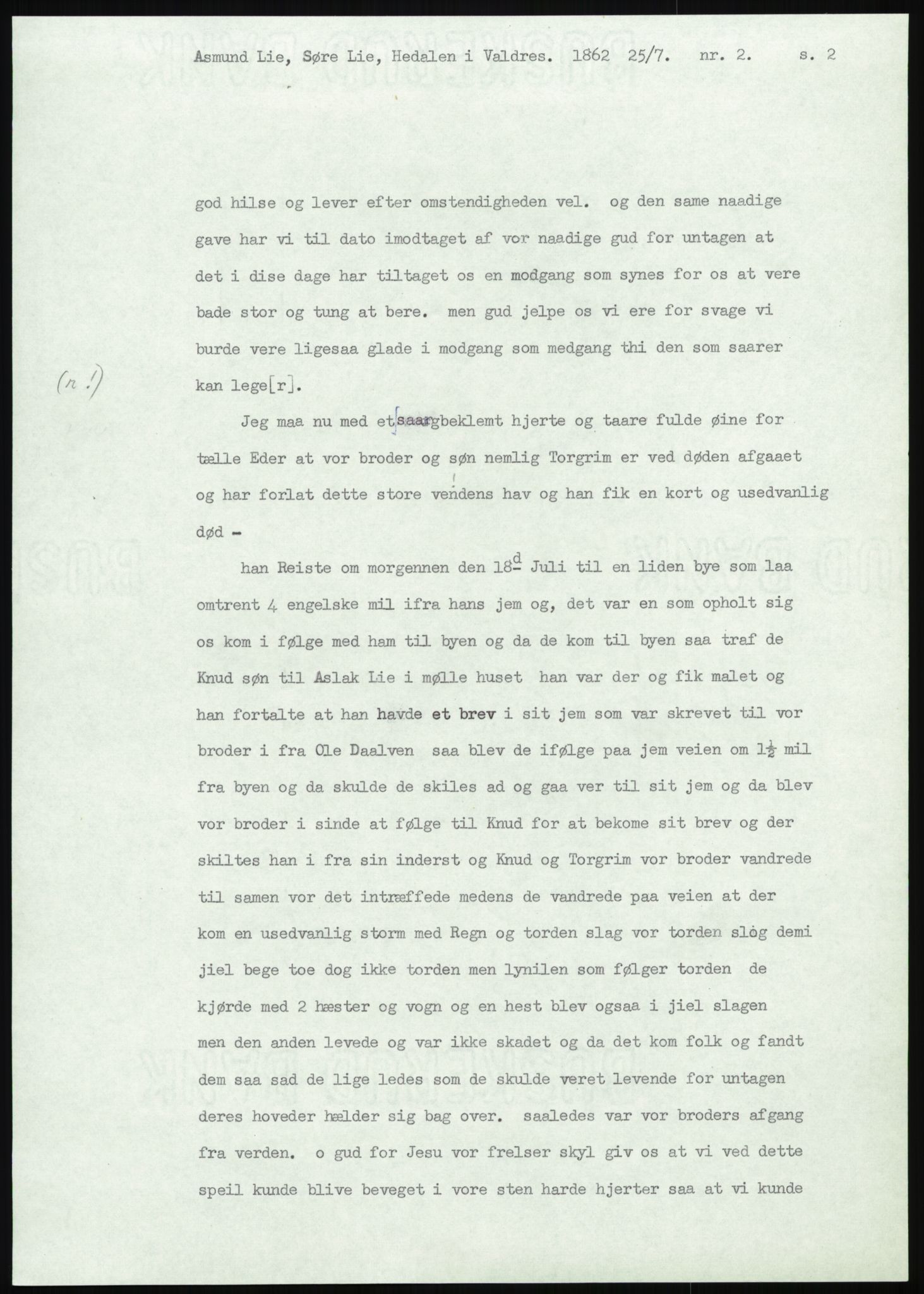 Samlinger til kildeutgivelse, Amerikabrevene, AV/RA-EA-4057/F/L0012: Innlån fra Oppland: Lie (brevnr 1-78), 1838-1914, s. 31