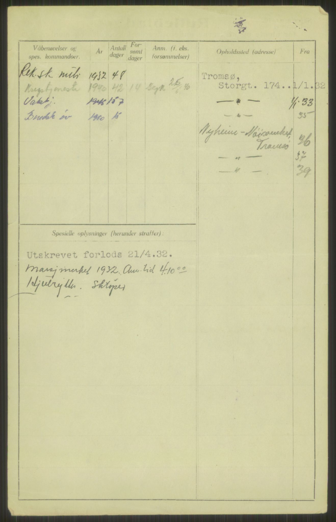 Forsvaret, Troms infanteriregiment nr. 16, AV/RA-RAFA-3146/P/Pa/L0016: Rulleblad for regimentets menige mannskaper, årsklasse 1932, 1932, s. 12