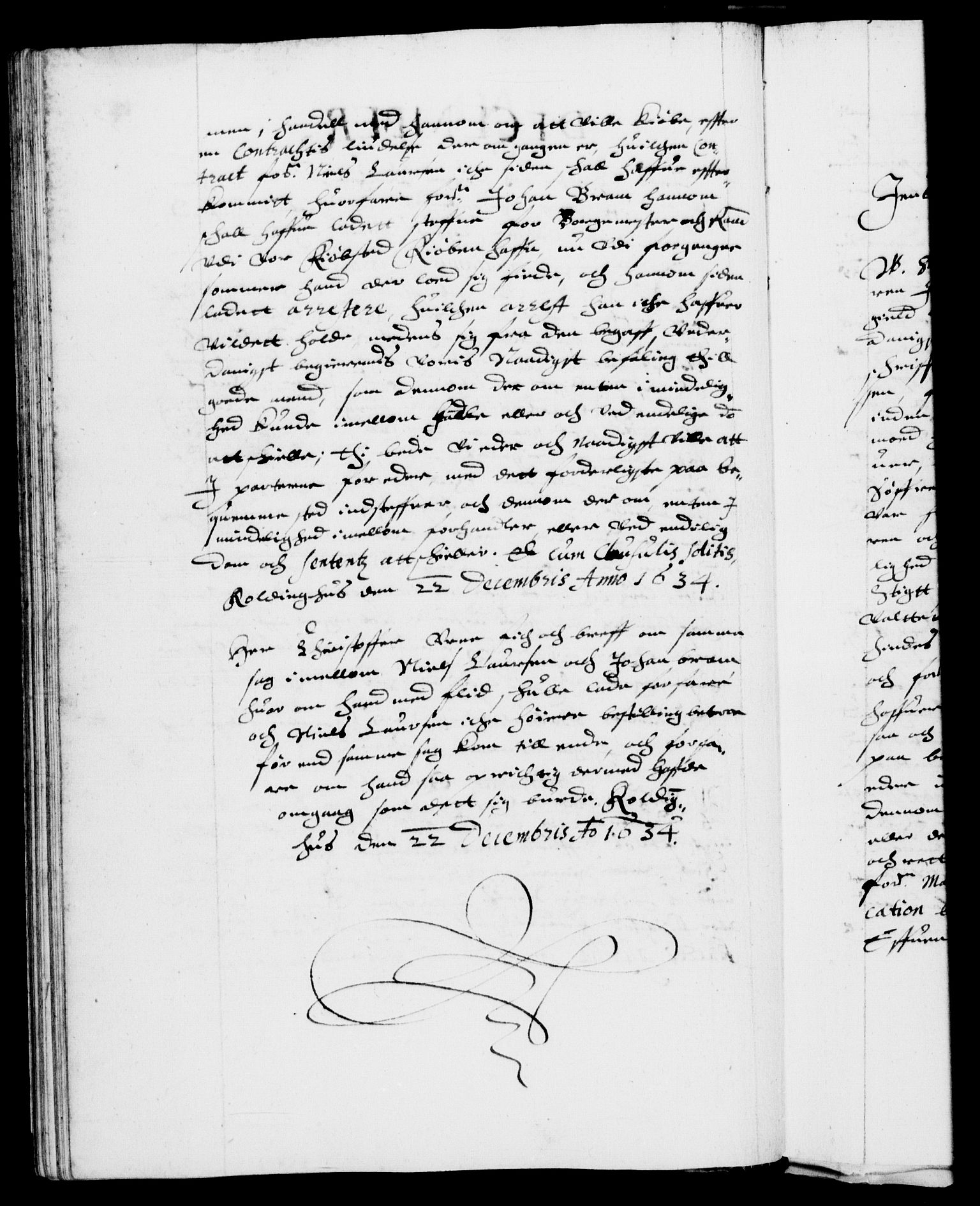 Danske Kanselli 1572-1799, RA/EA-3023/F/Fc/Fca/Fcab/L0006: Norske tegnelser (mikrofilm), 1634-1639, s. 44b