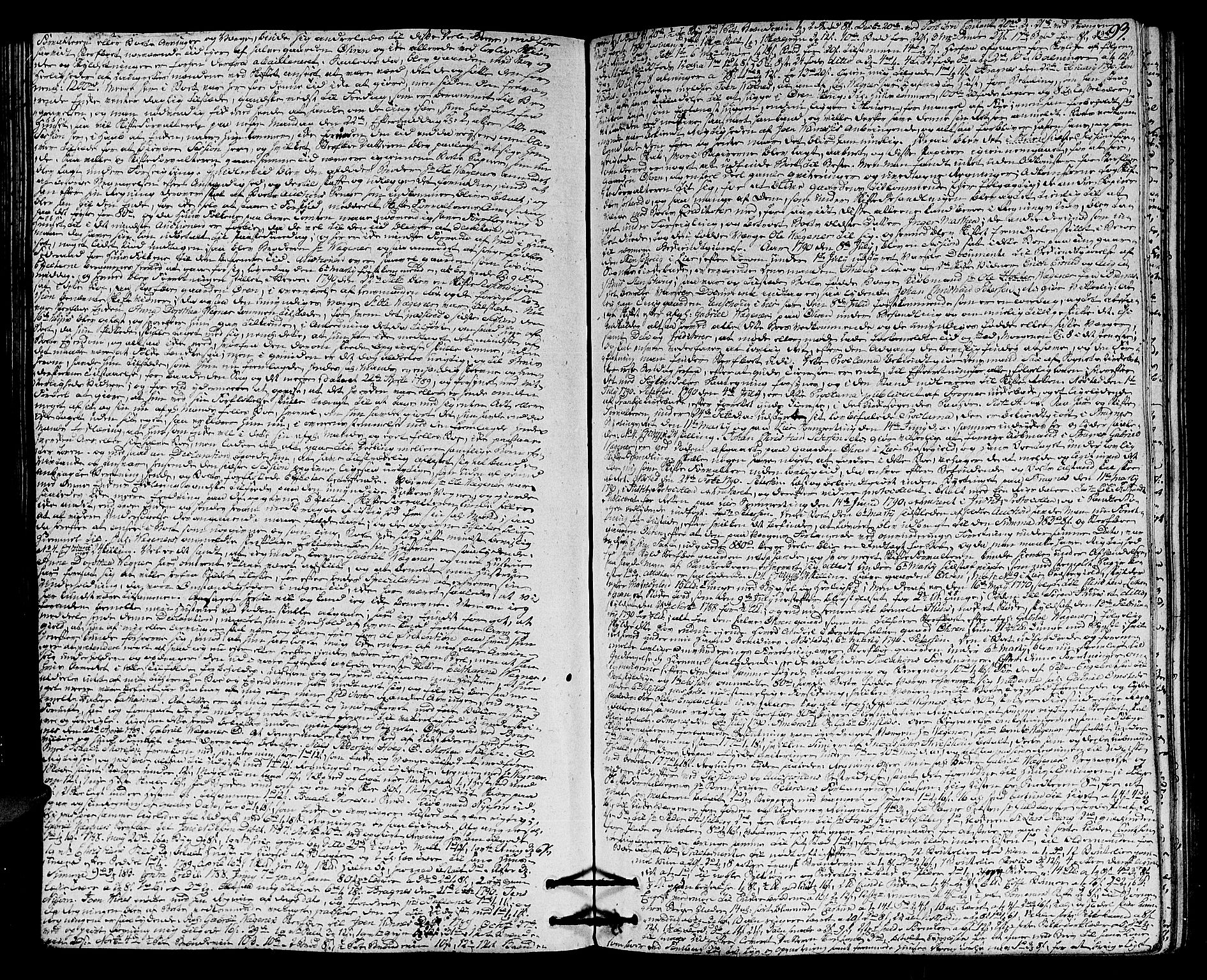 Lier, Røyken og Hurum sorenskriveri, AV/SAKO-A-89/H/Hc/L0007a: Skifteprotokoll, 1789-1799, s. 92b-93a