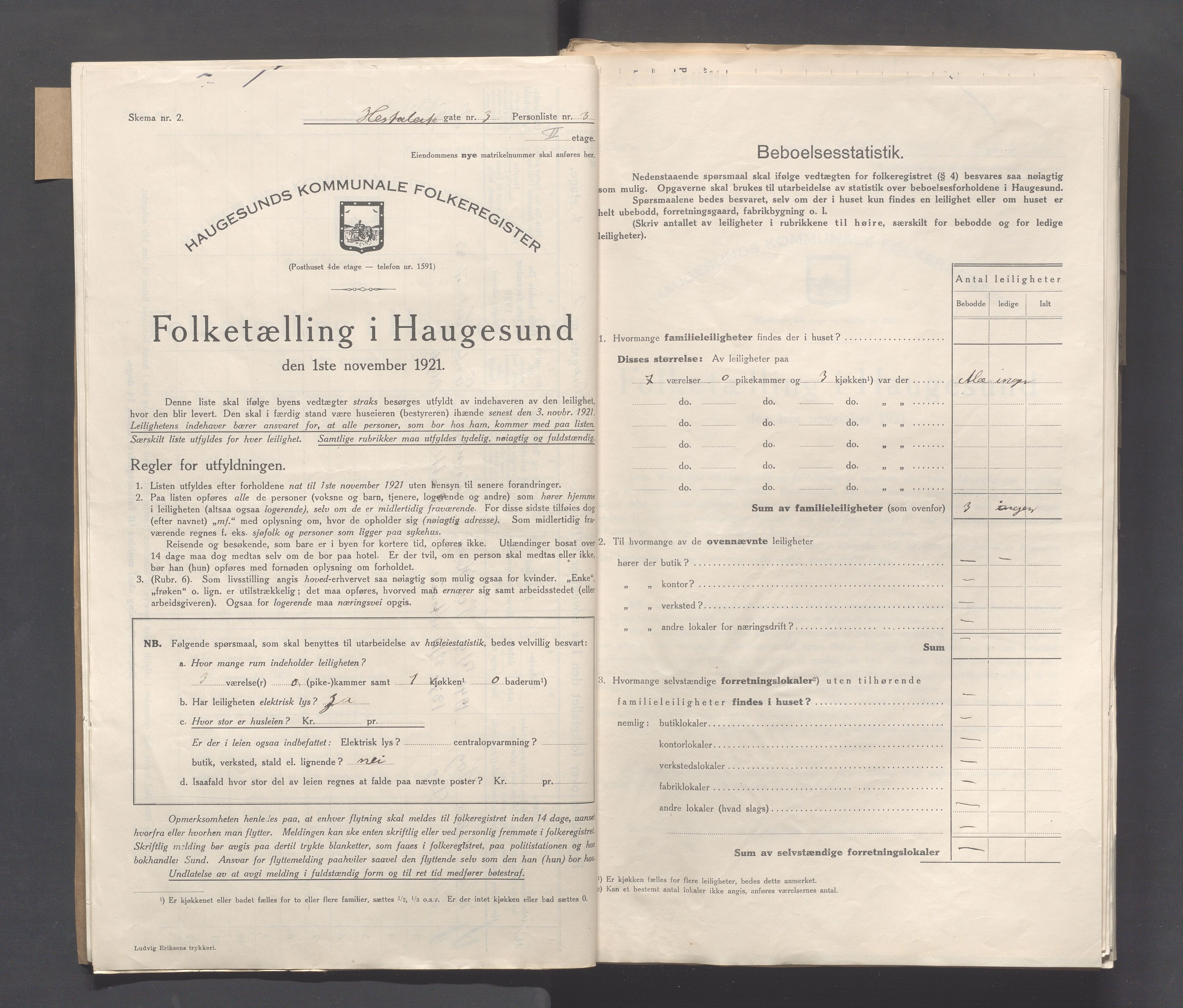 IKAR, Kommunal folketelling 1.11.1921 for Haugesund, 1921, s. 2251