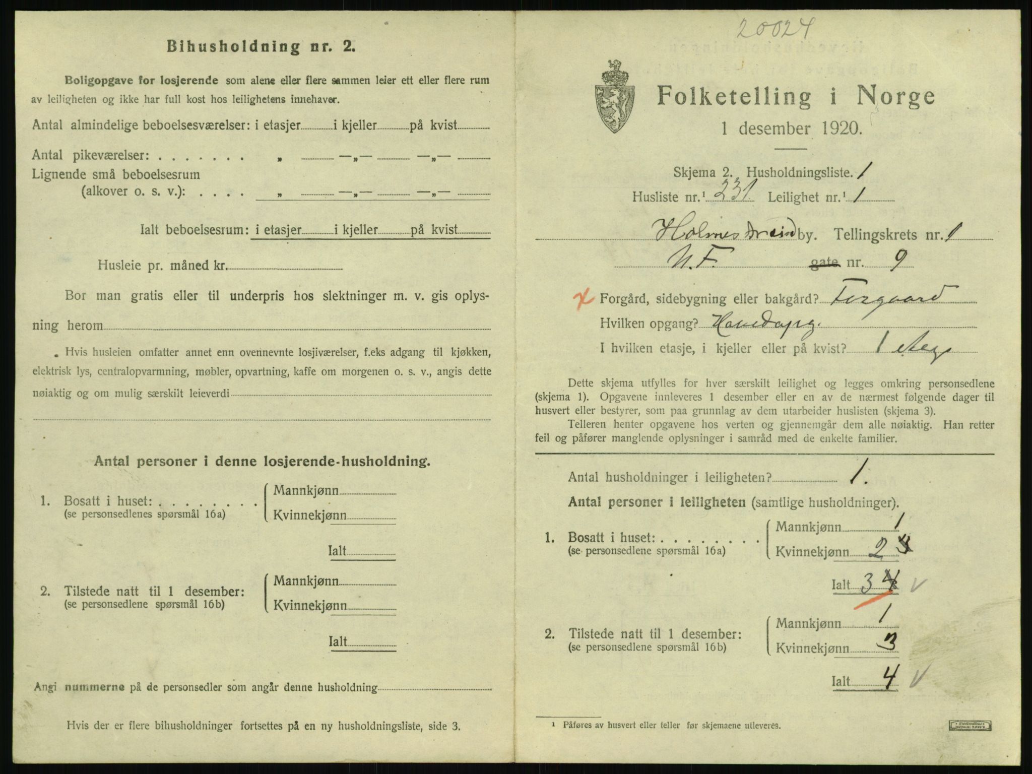 SAKO, Folketelling 1920 for 0702 Holmestrand kjøpstad, 1920, s. 806