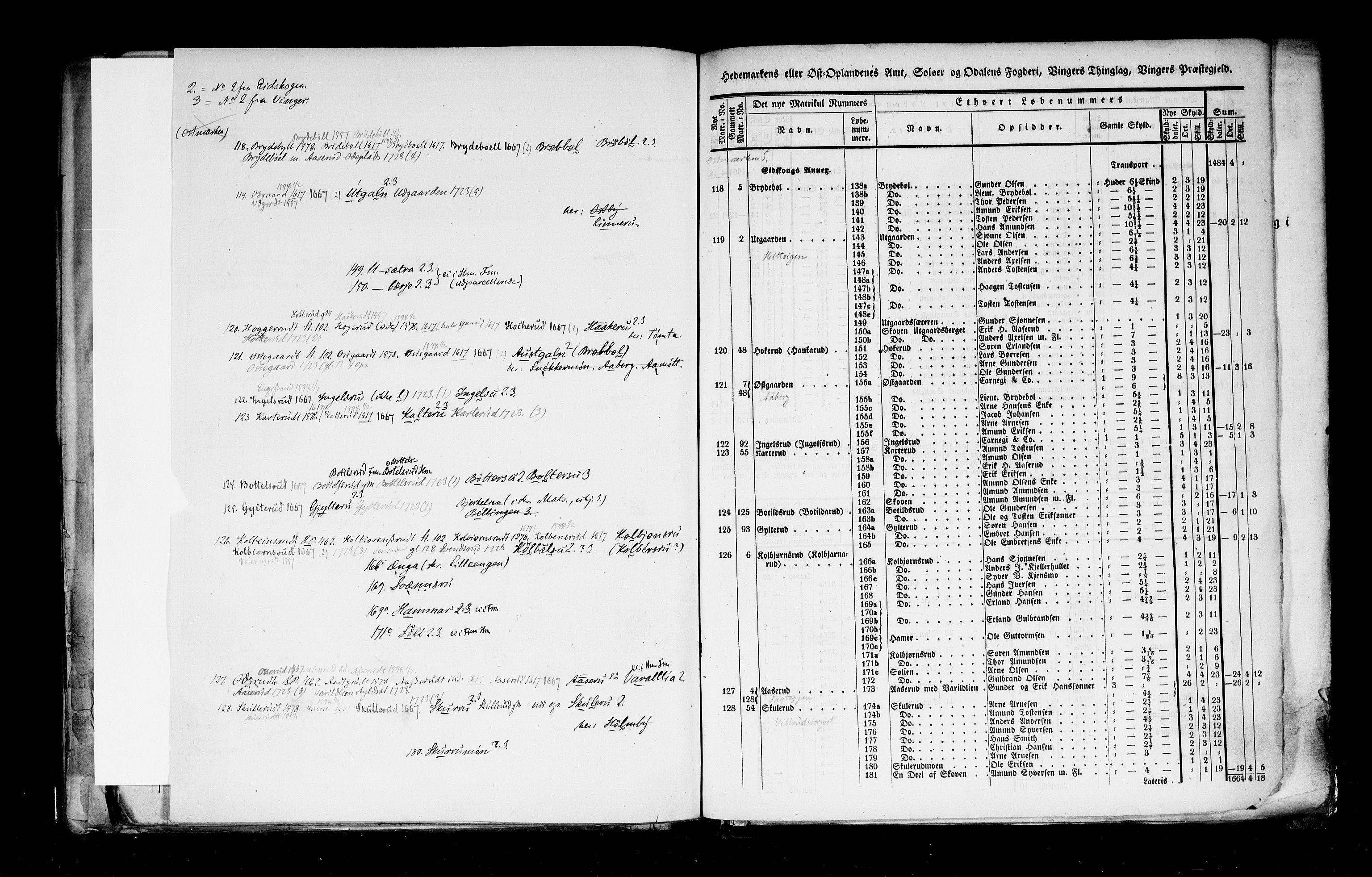 Rygh, AV/RA-PA-0034/F/Fb/L0003: Matrikkelen for 1838 - Hedemarken amt (Hedmark fylke), 1838