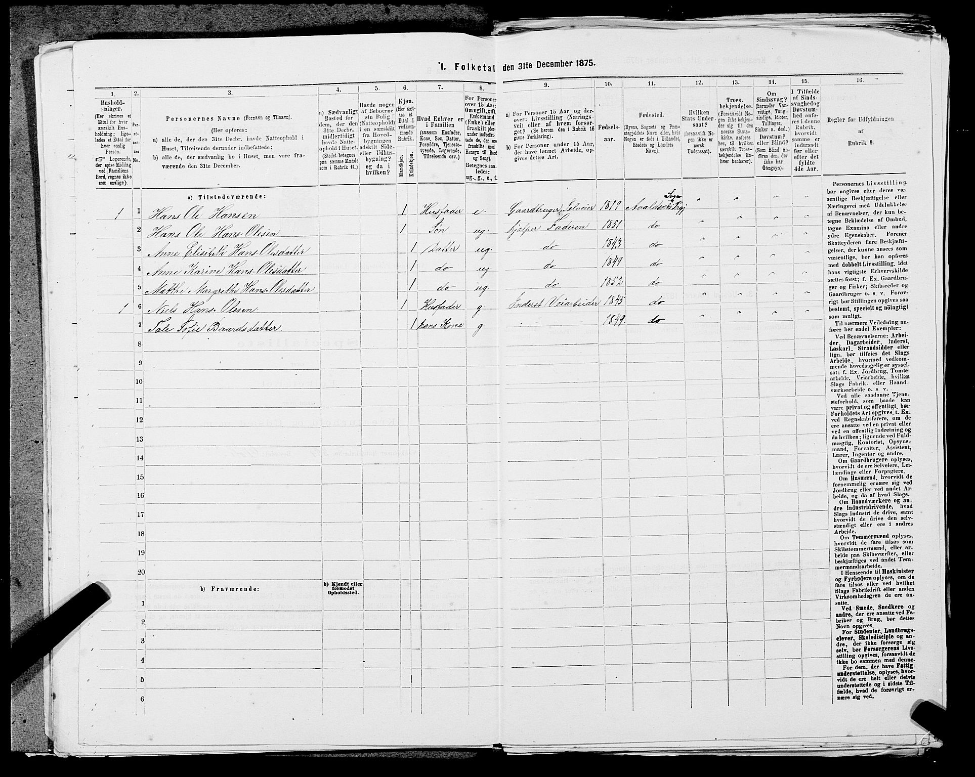 SAST, Folketelling 1875 for 1147L Avaldsnes prestegjeld, Avaldsnes sokn og Kopervik landsokn, 1875, s. 1715