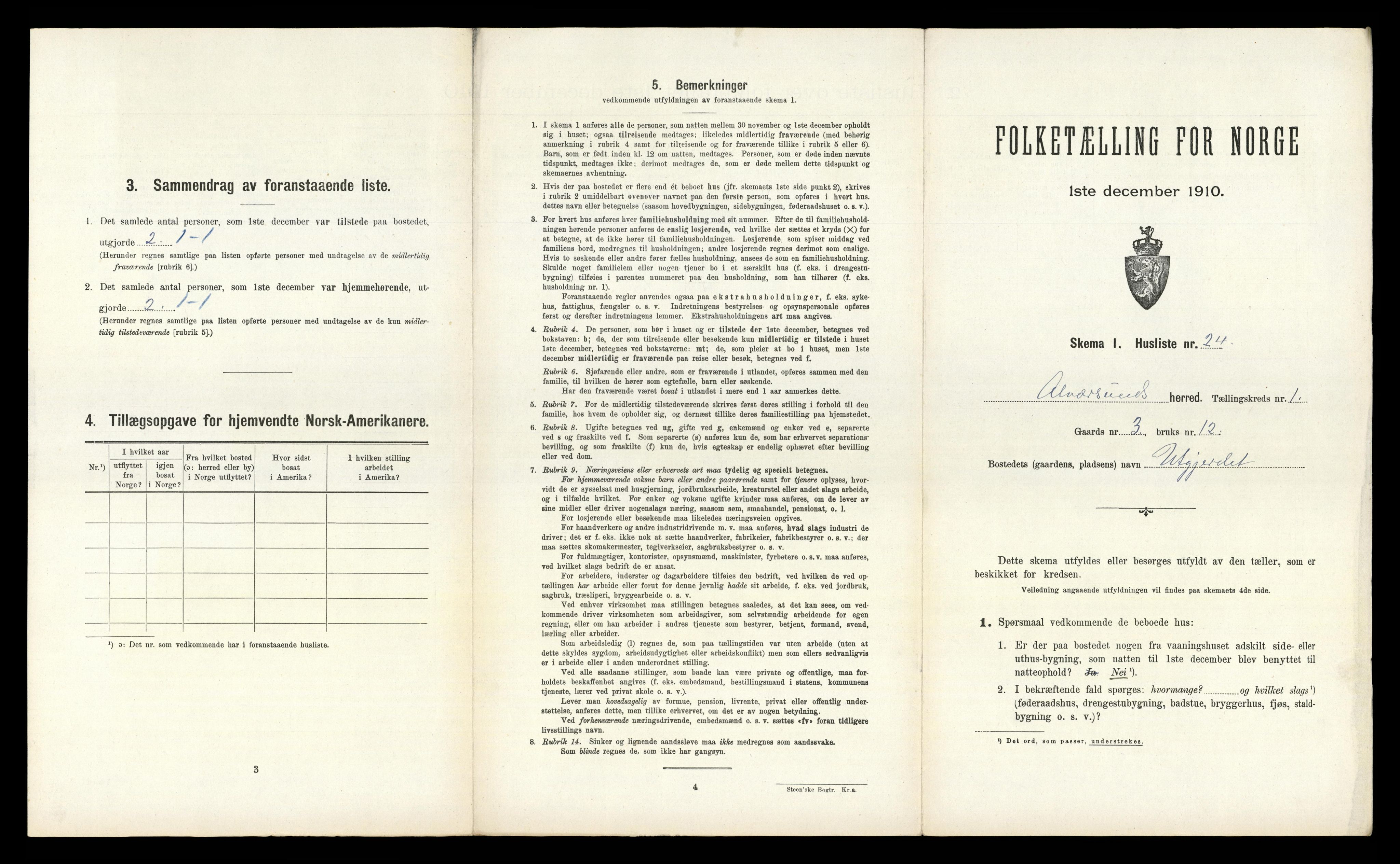 RA, Folketelling 1910 for 1257 Alversund herred, 1910, s. 100