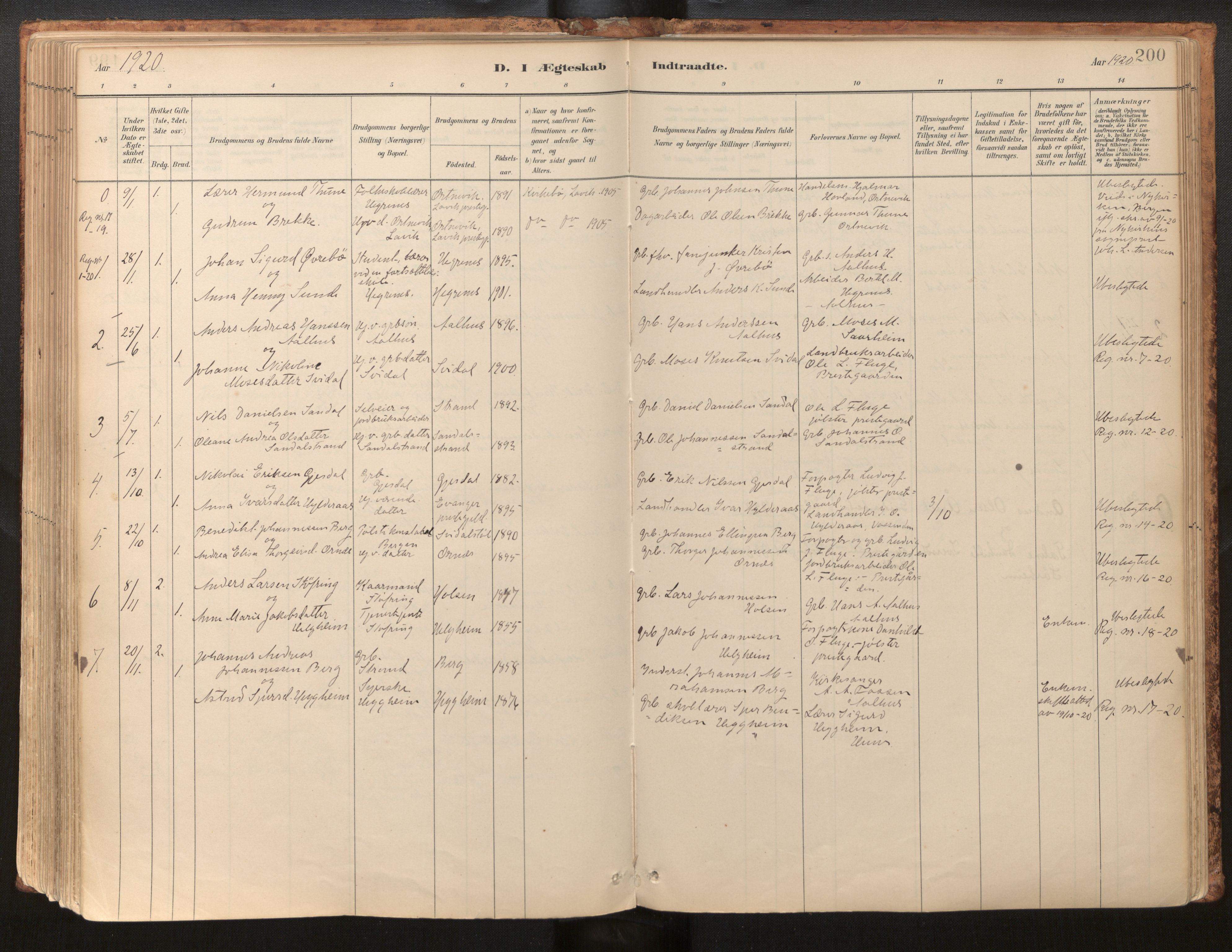 Jølster sokneprestembete, AV/SAB-A-80701/H/Haa/Haab/L0001: Ministerialbok nr. B 1, 1882-1930, s. 200